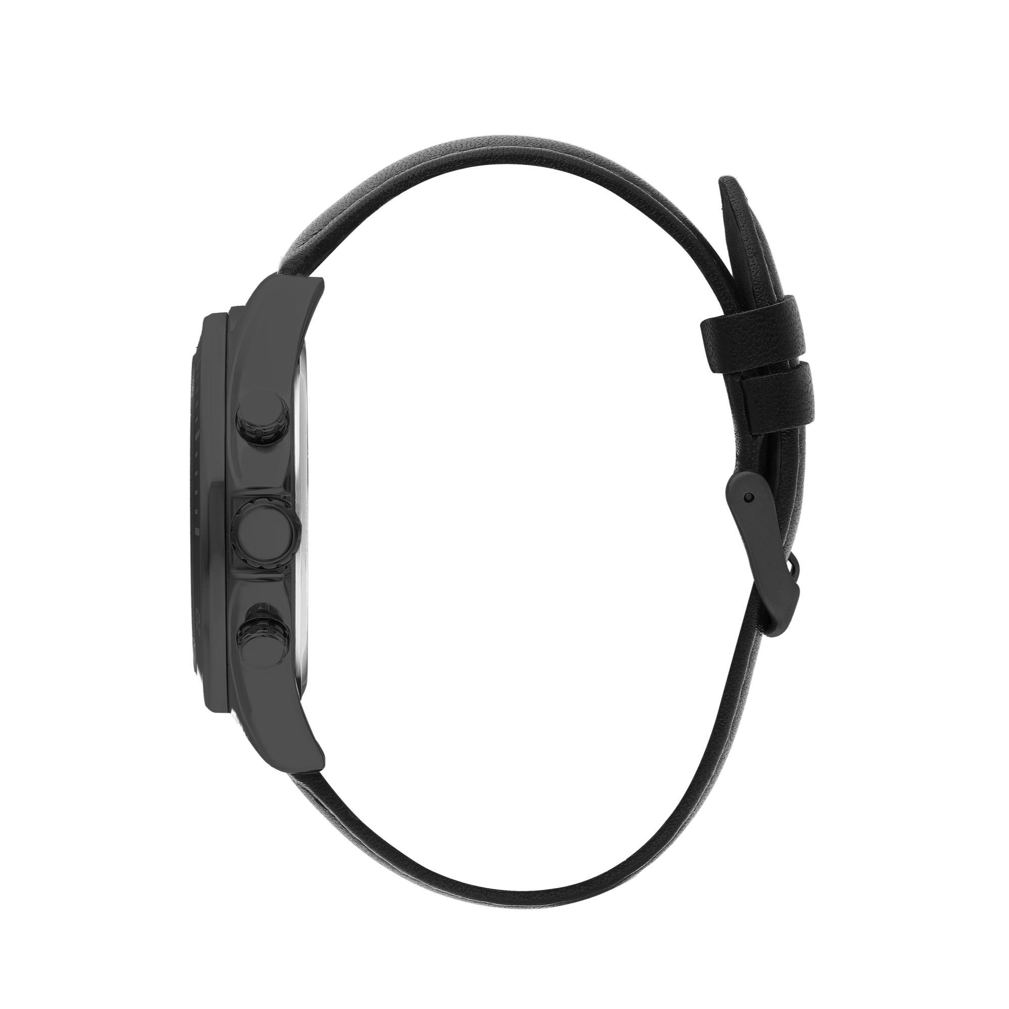 LEE COOPER-Men's Black 44mm watch w/Black Dial