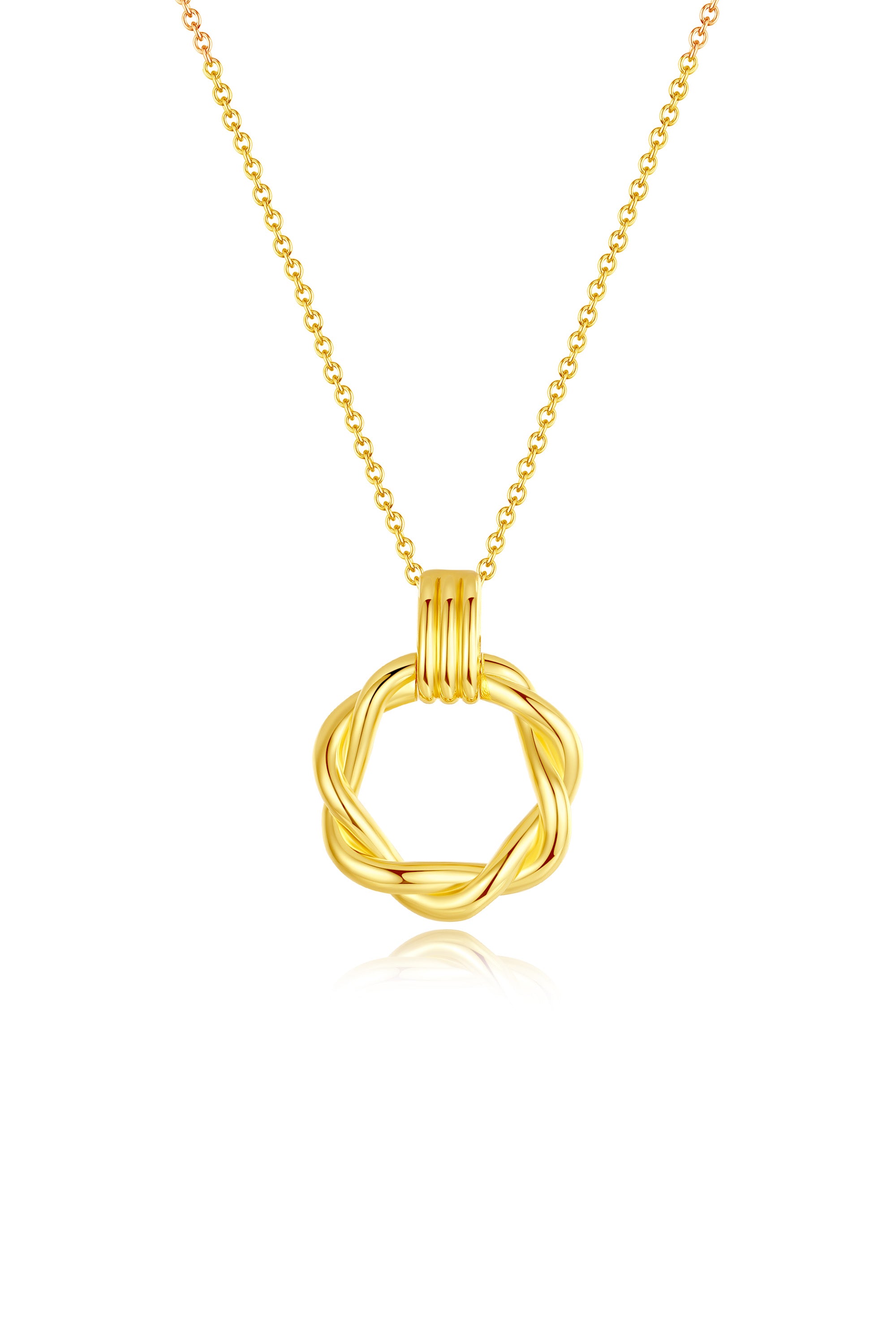 Classicharms-Eléa Twisted Hoop Pendant Necklace