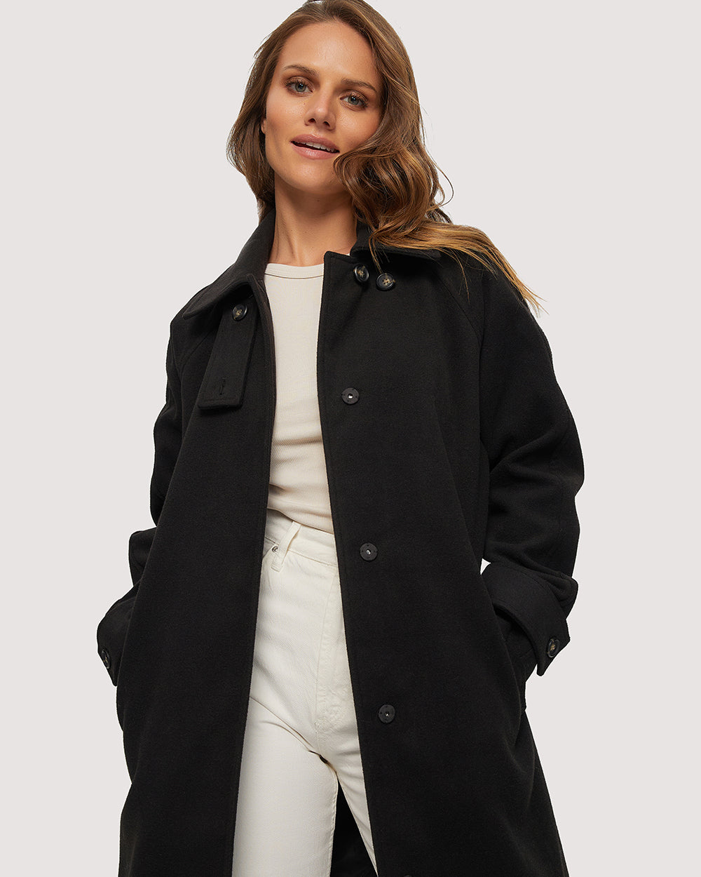Noize - Azzura Long Length Vegan Wool Coat