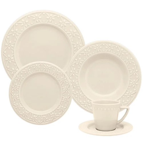 Oxford Mendi Ivory 20 Pieces Dinnerware Set Service for 4
