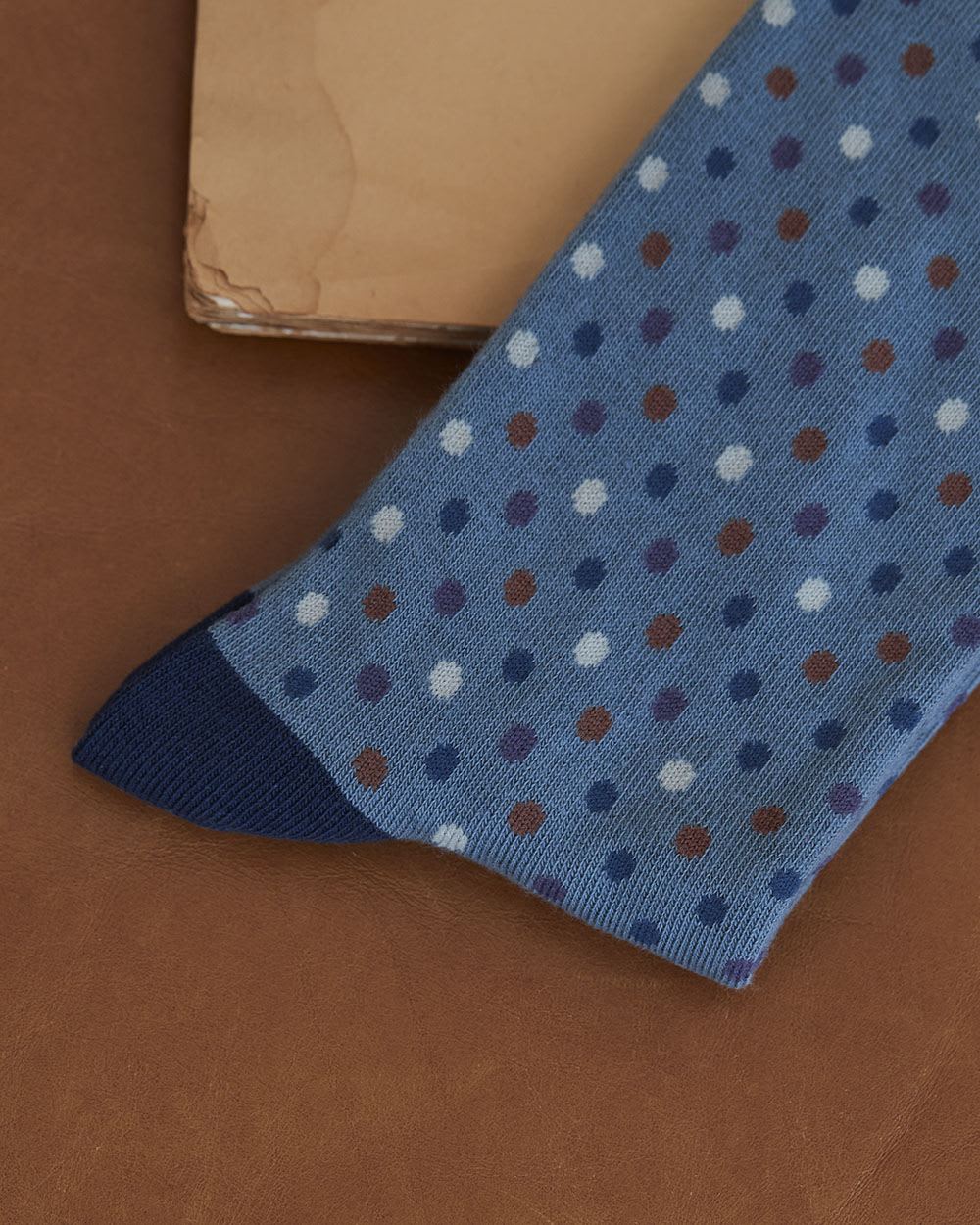 Blue Socks with Dots