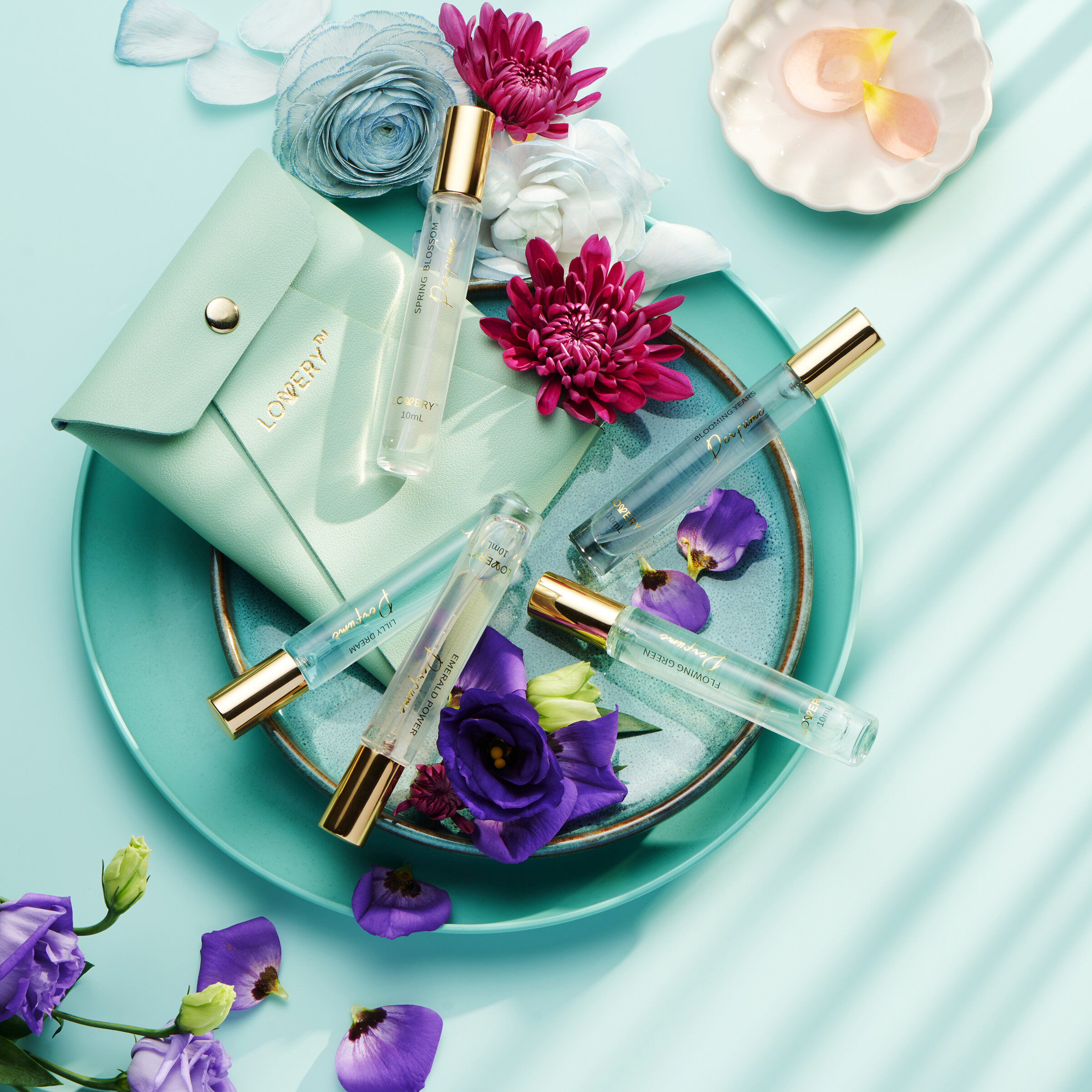 Lovery 5pc Mini Perfumes For Travel Gifts, Solo Scent And Layering Fragrances With Pouch