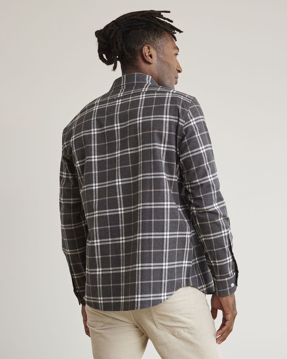 Regular-Fit Plaid Flannel Shirt