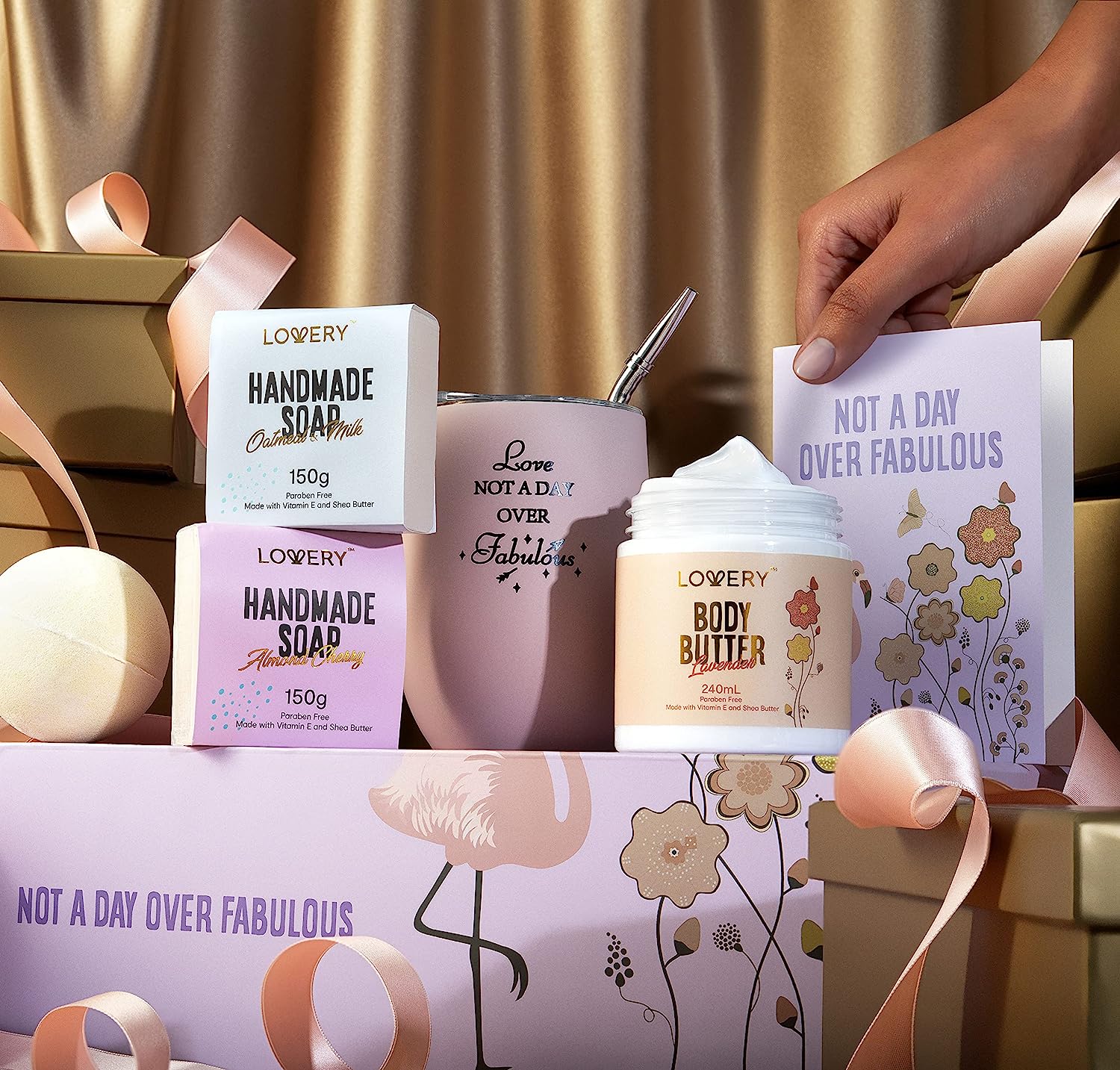 Lovery Handmade Not A Day Over Fabulous Relaxing Spa Kit, 8 Piece