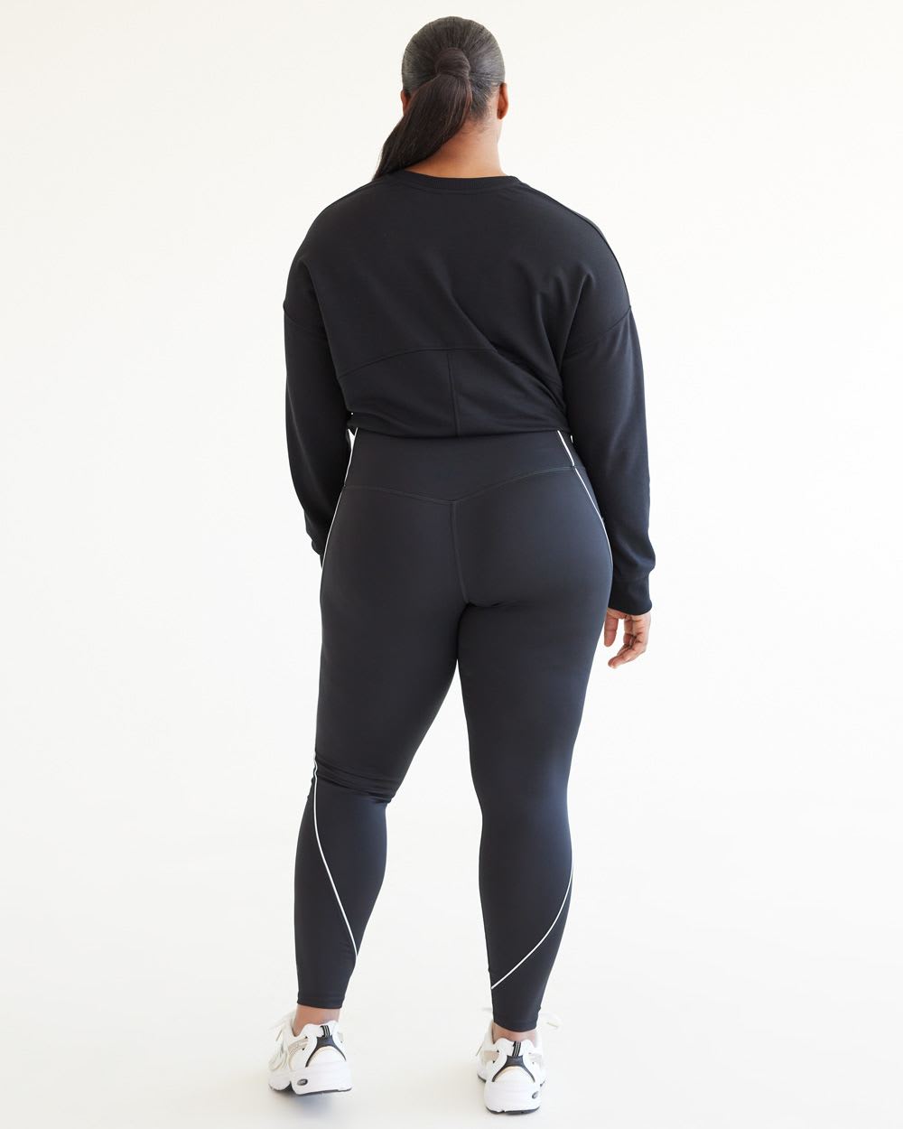 High-Rise Pulse Legging with Contrast Piping - Hyba