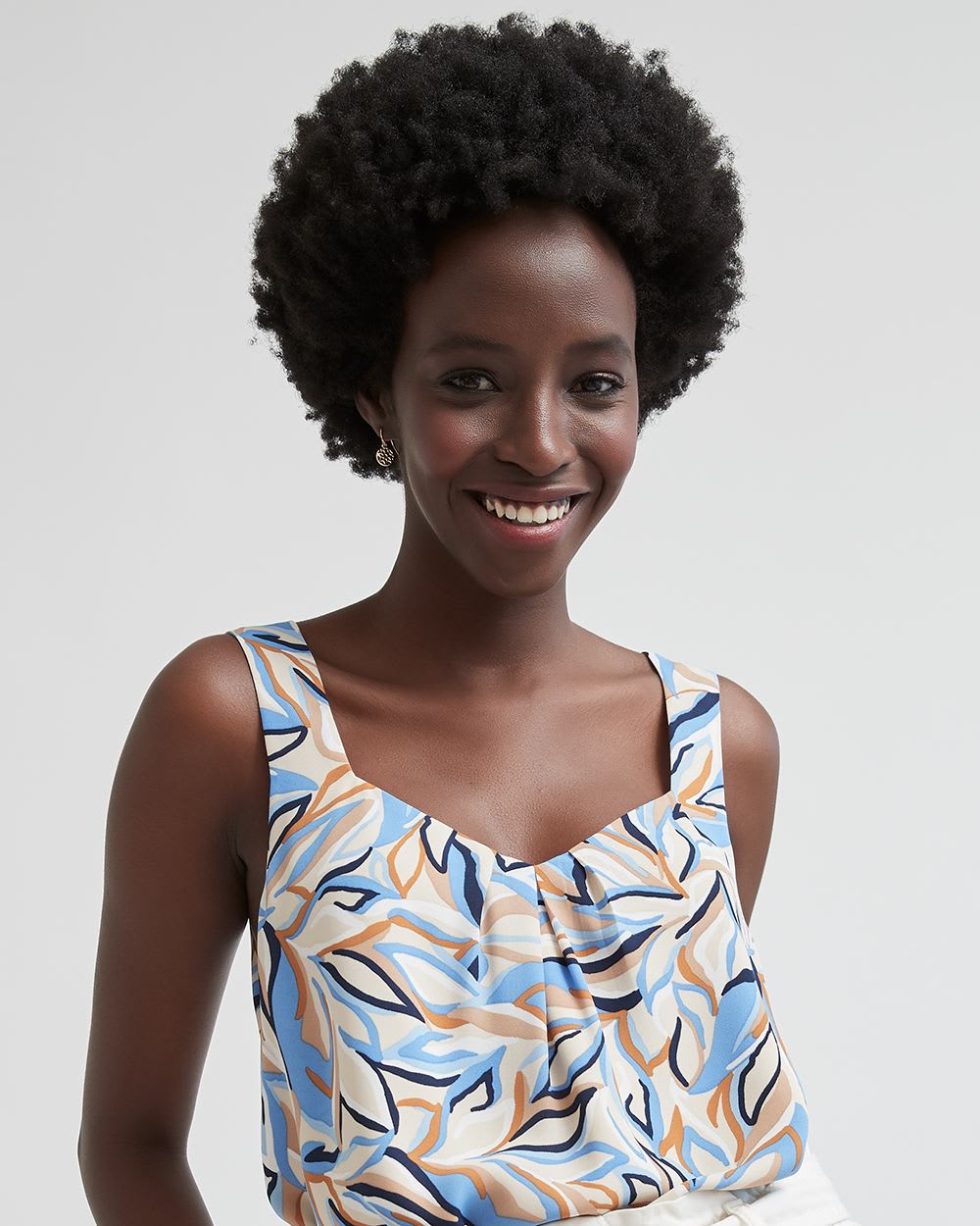 Silky Crepe Square-Neck Cami