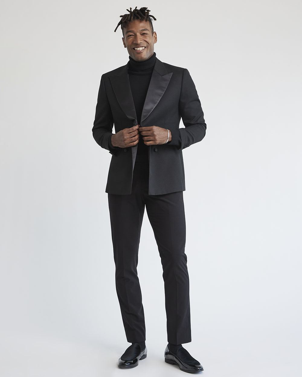 Slim-Fit Black Tuxedo Pant