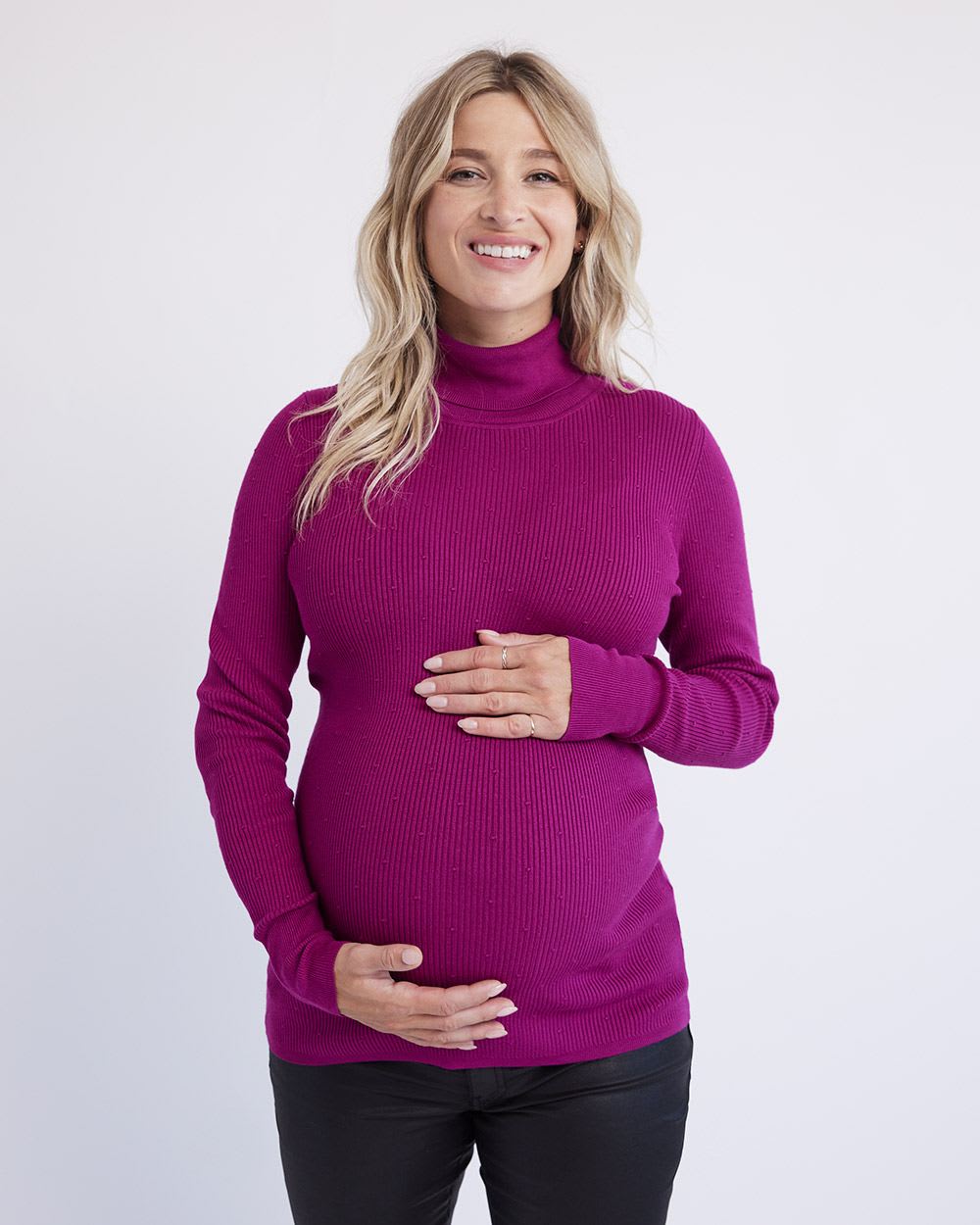 Long-Sleeve Turtleneck Sweater - Thyme Maternity