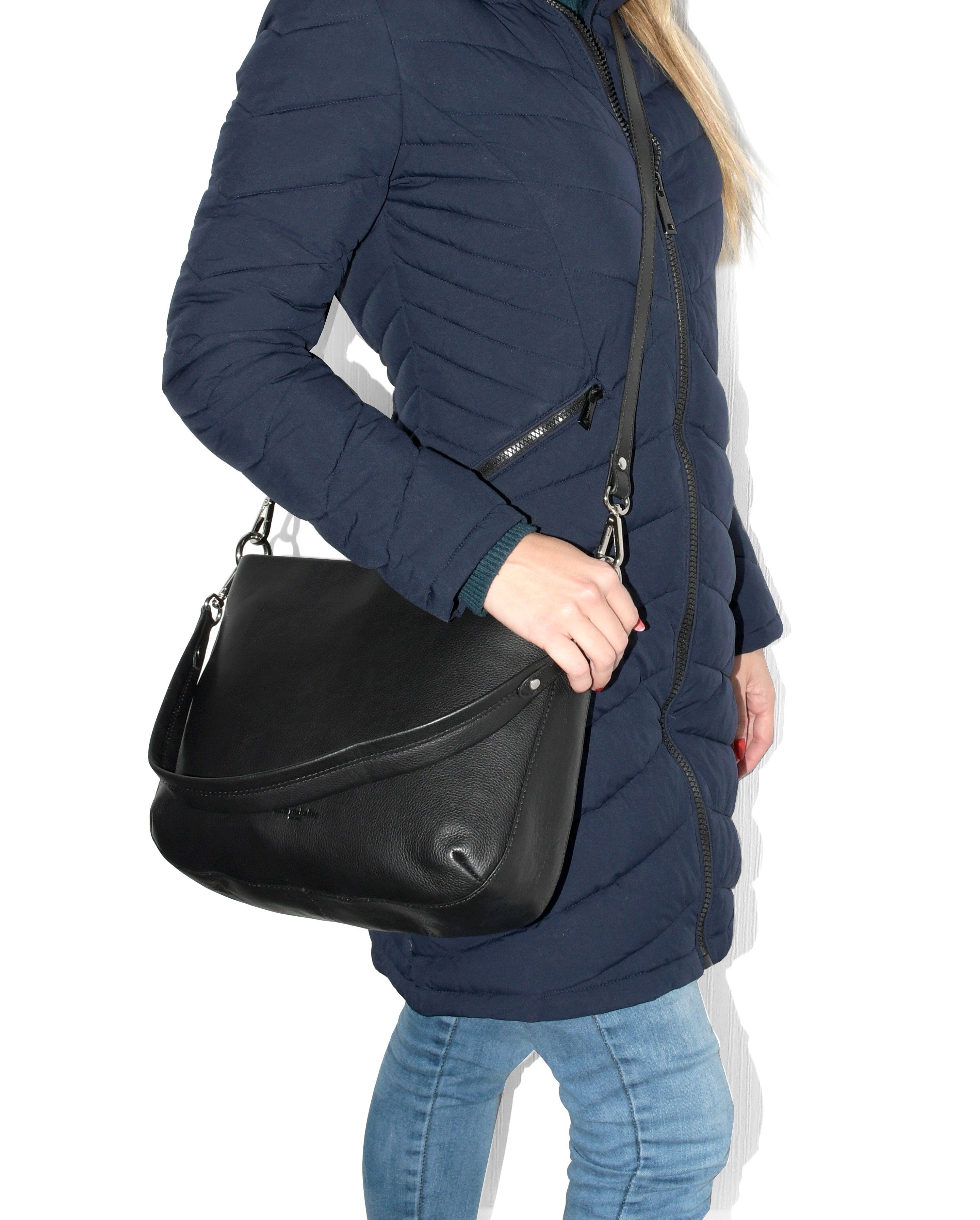 Club Rochelier Ladies Leather Shoulder and Crossbody Bag