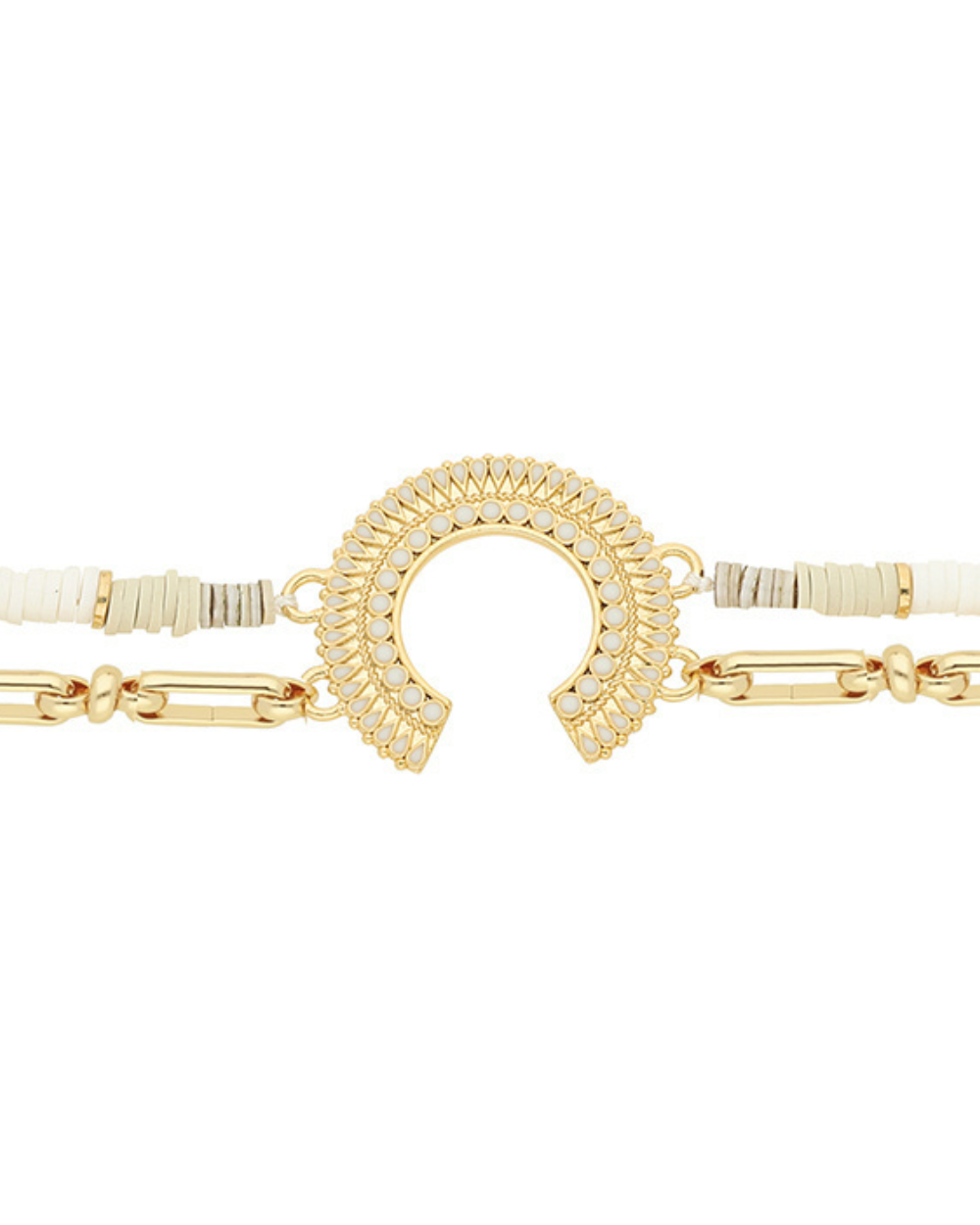 KID Mini Hipanema White Cuff Bracelet