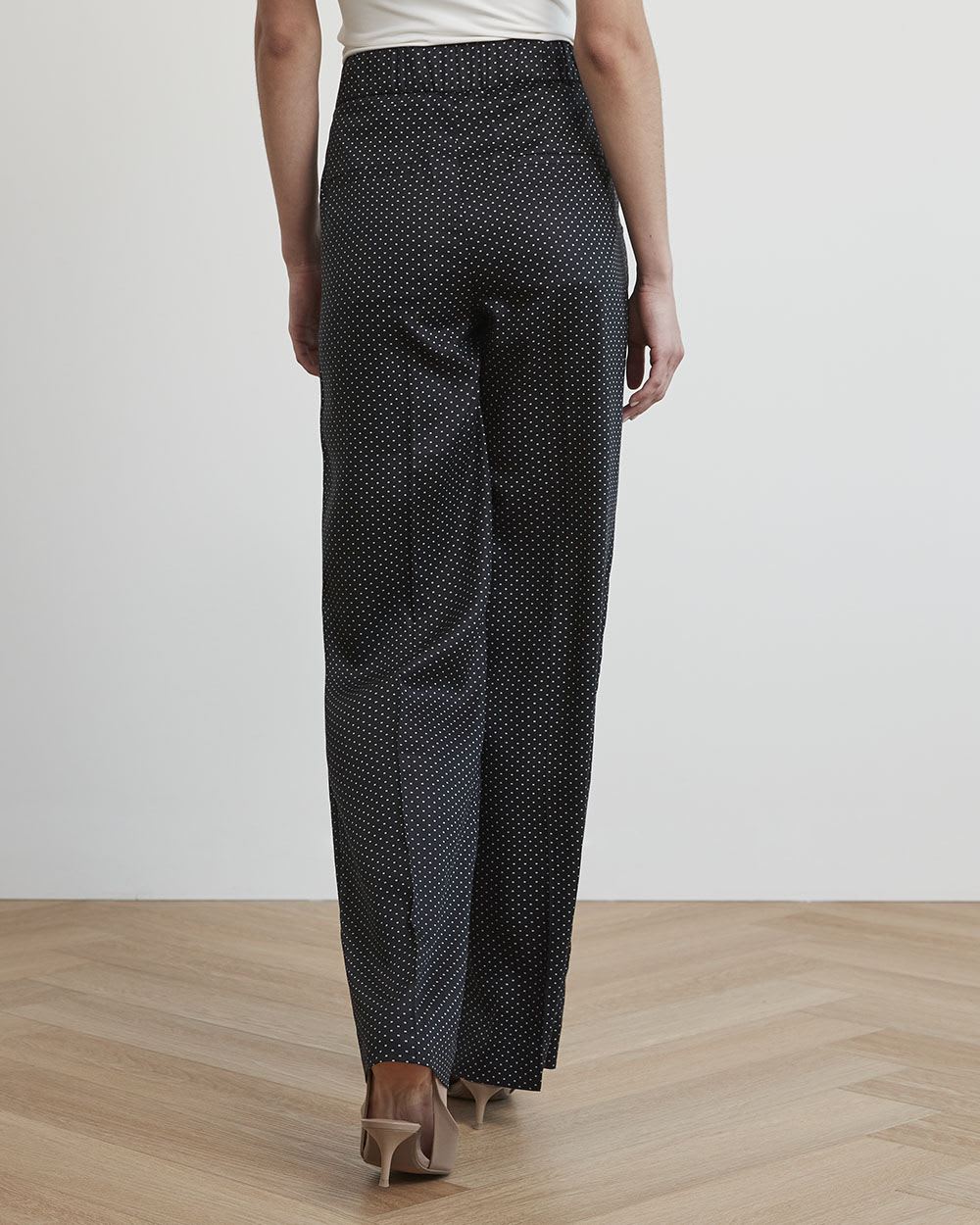 Polka Dot High-Rise Wide-Leg Tencel Pant