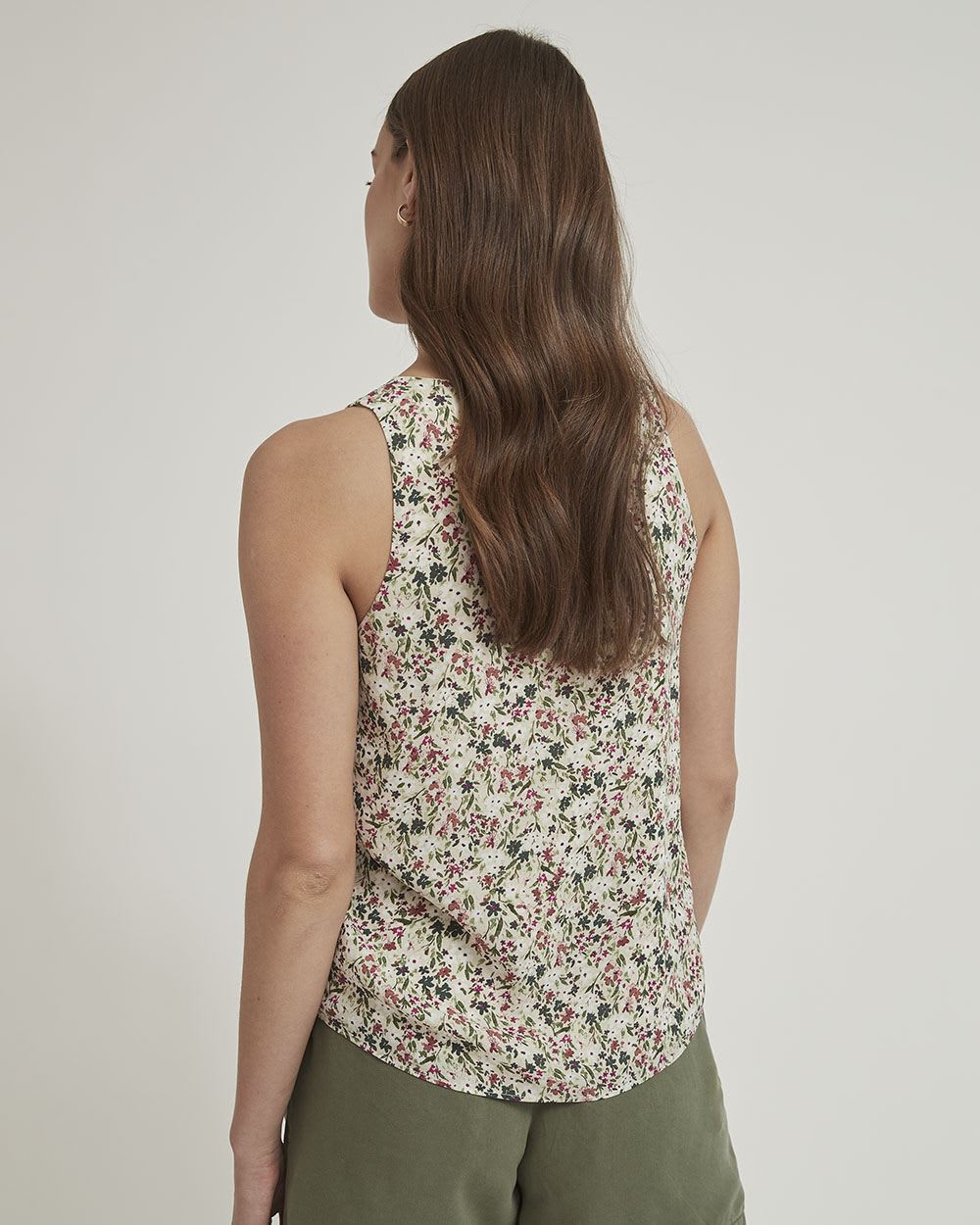 Silky Crepe Square-Neck Cami