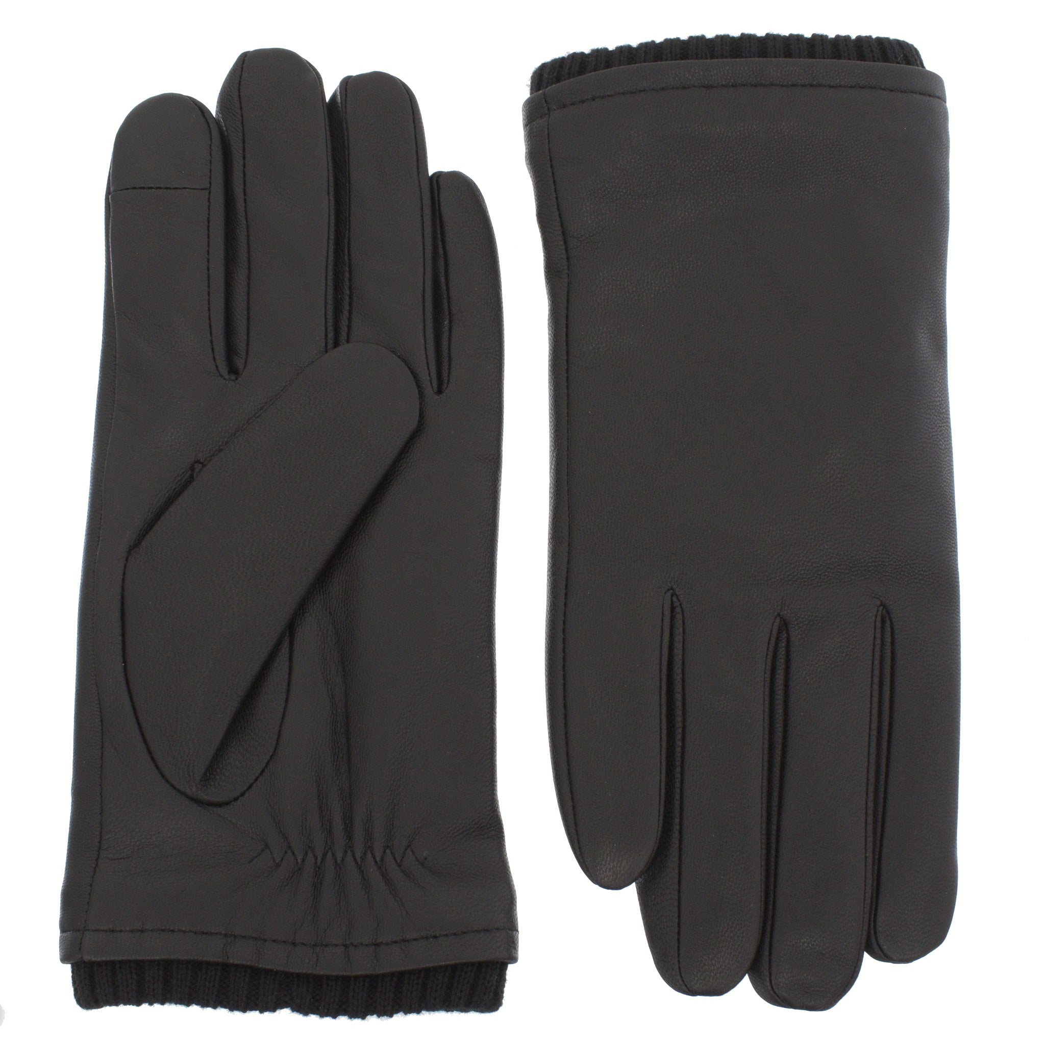 Nicci Mens - Goatskin Leather Glove with Knit Cuff