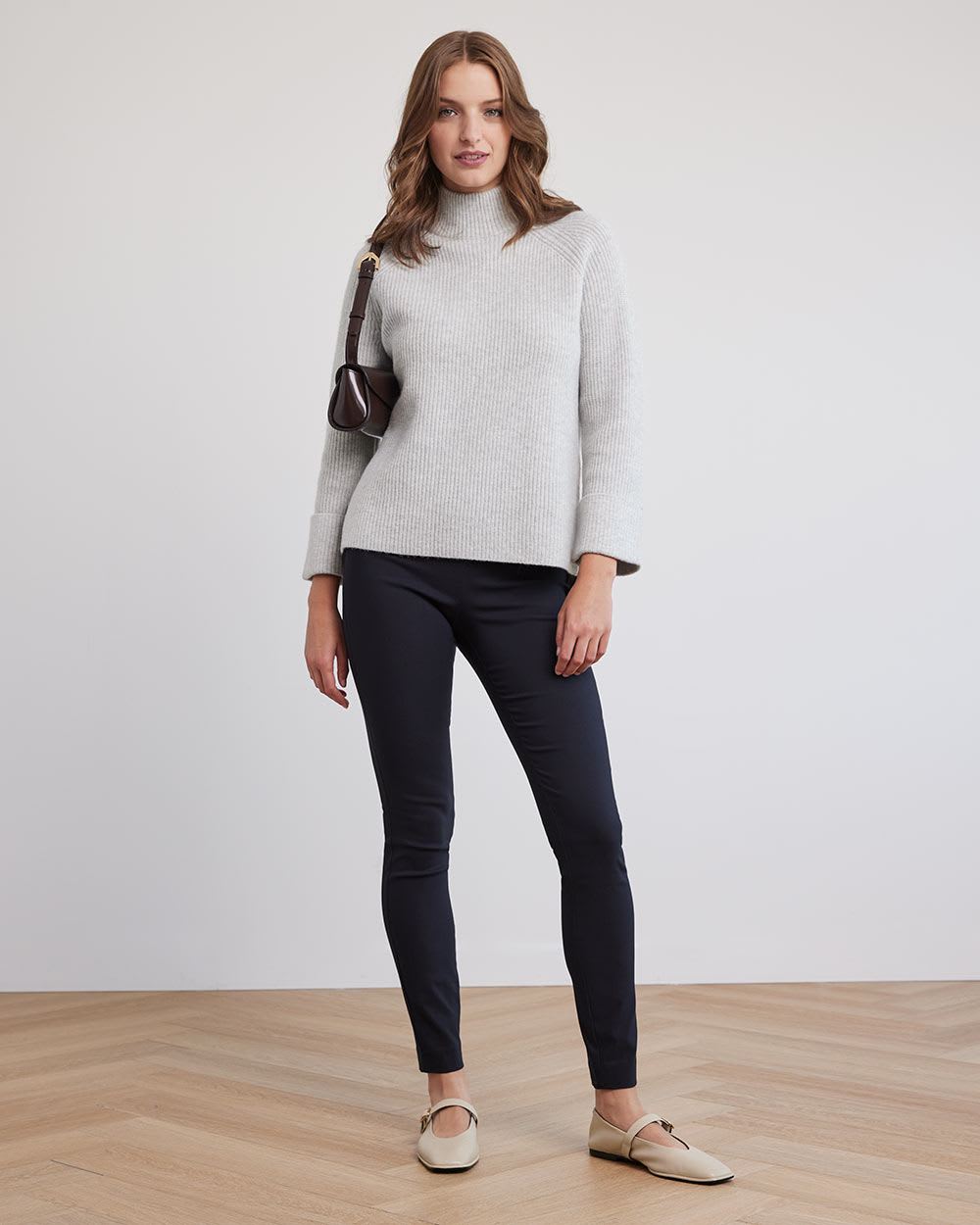 High-Rise Long Solid City Legging Pant