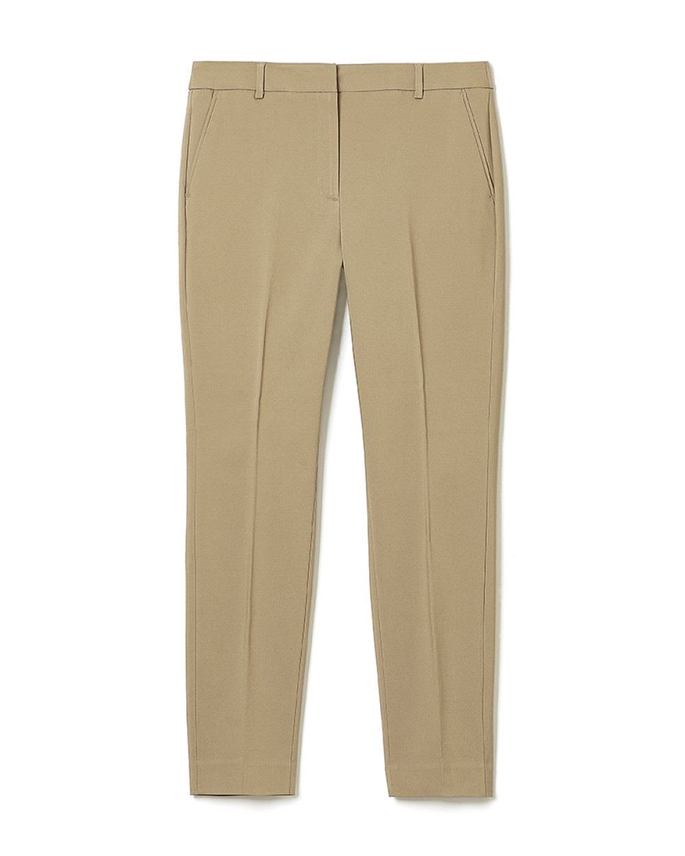 Mid-Rise Slim-Leg Solid Curvy Pant - 28"