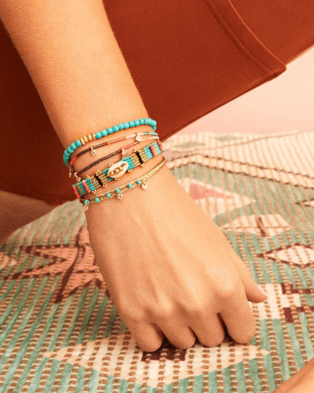 Hipanema COZUMEL Hipanema Turquoise Cuff Bracelet