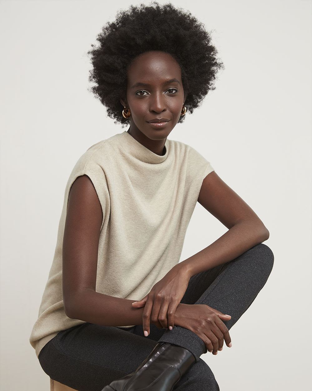 High-Rise Heavy Knit Legging Pant