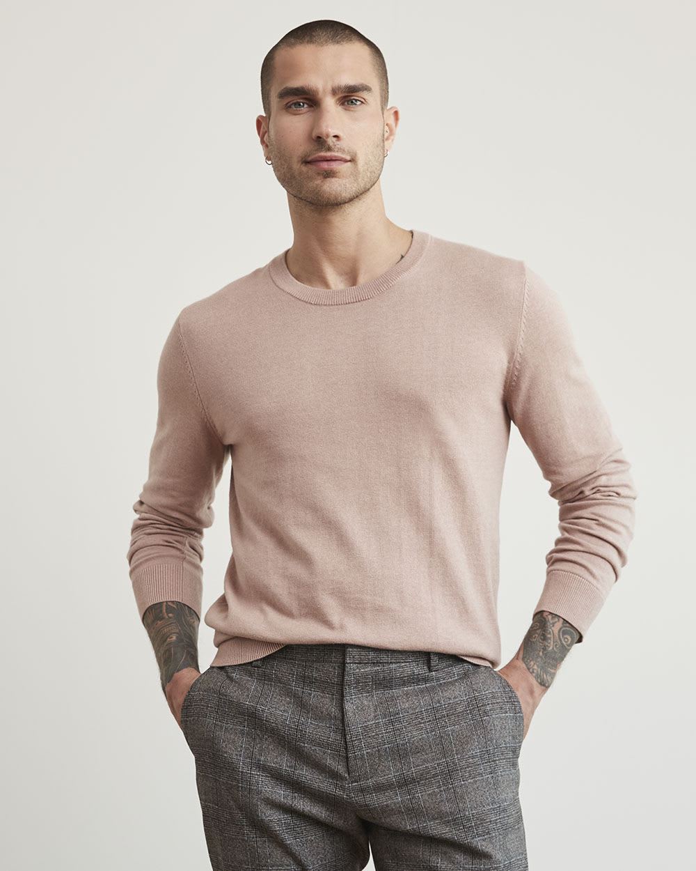 Solid Crew-Neck Sweater