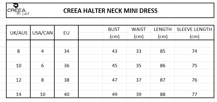 Creea Halter neck Mini Dress