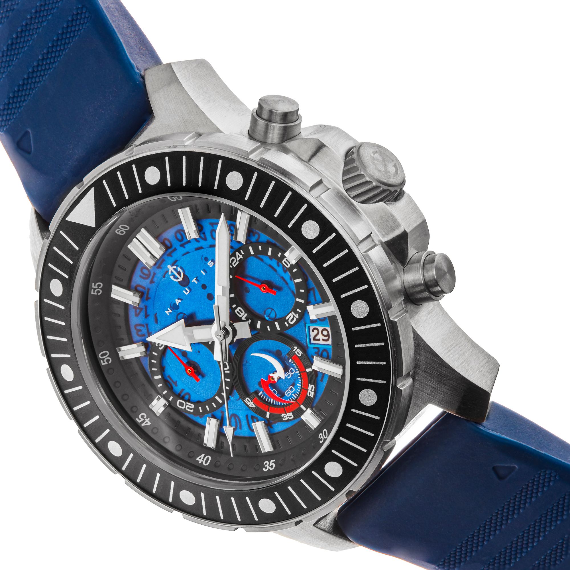 Nautis - Caspian Chronograph Strap Watch w/Date - Olive