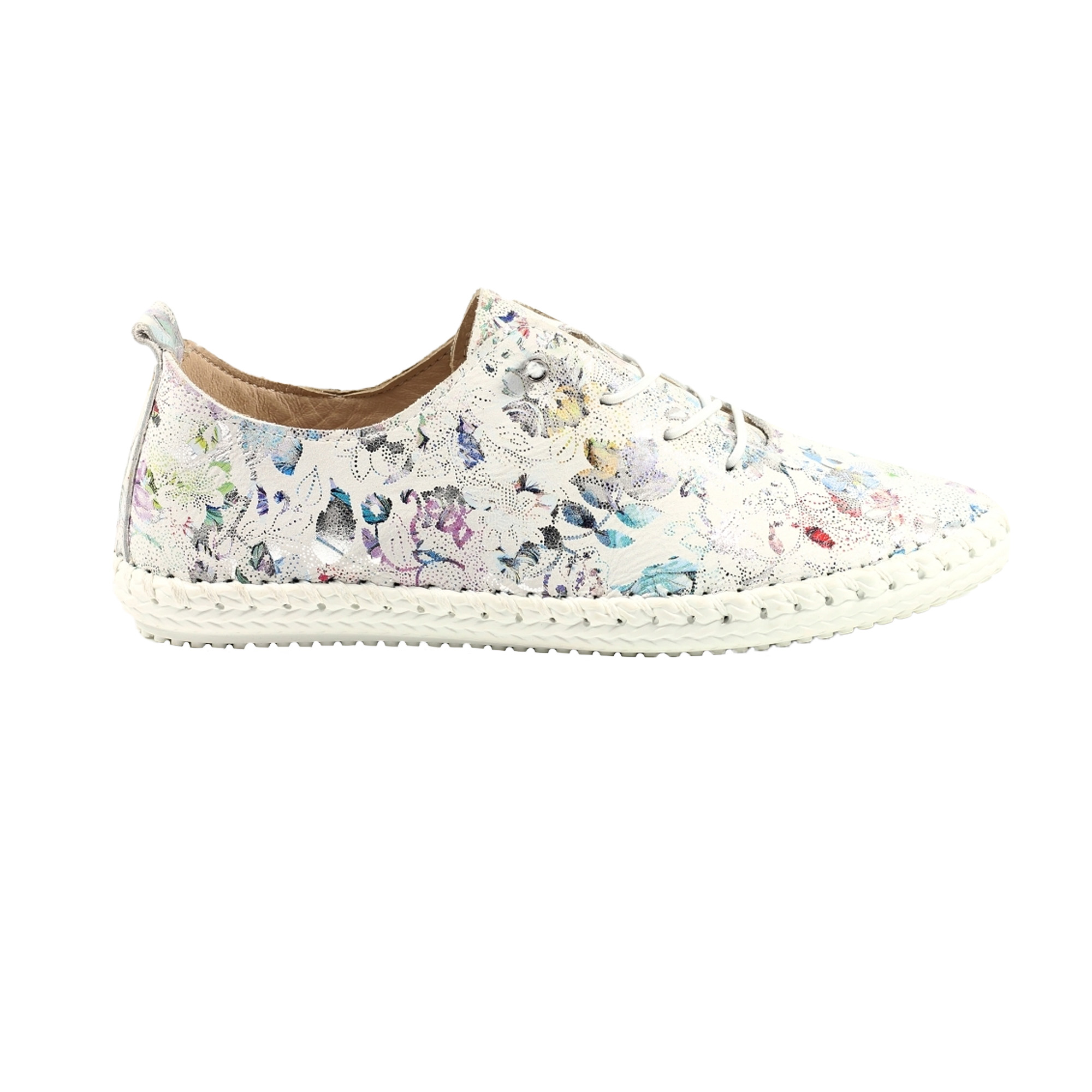 Lunar - Womens/Ladies Exbury Floral Leather Sneakers