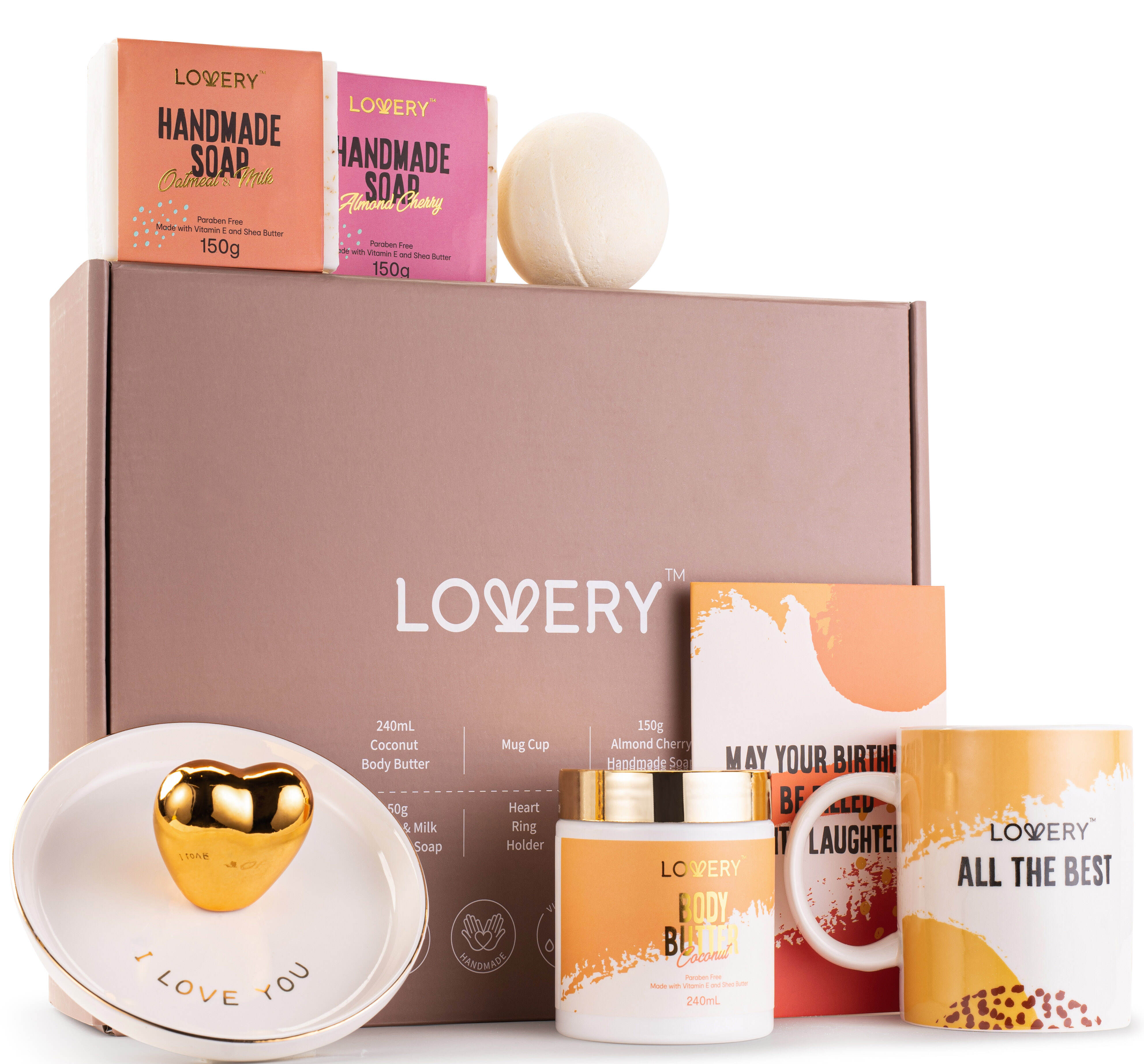 Lovery Happy Birthday Spa Gift Set - Unique Personalized Gifts - Thank You & Inspirational Gift