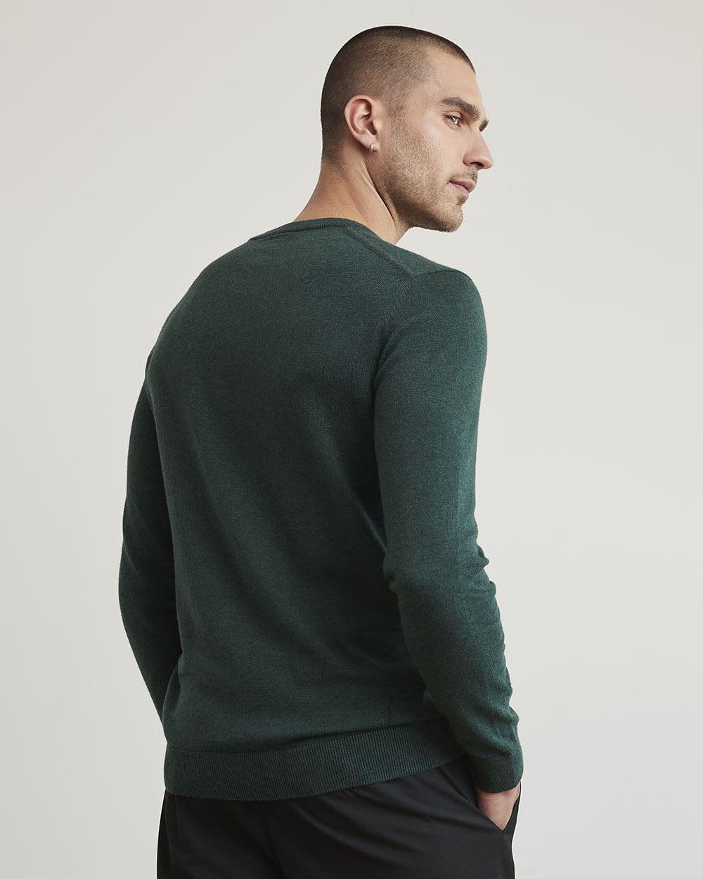 Solid Crew-Neck Sweater