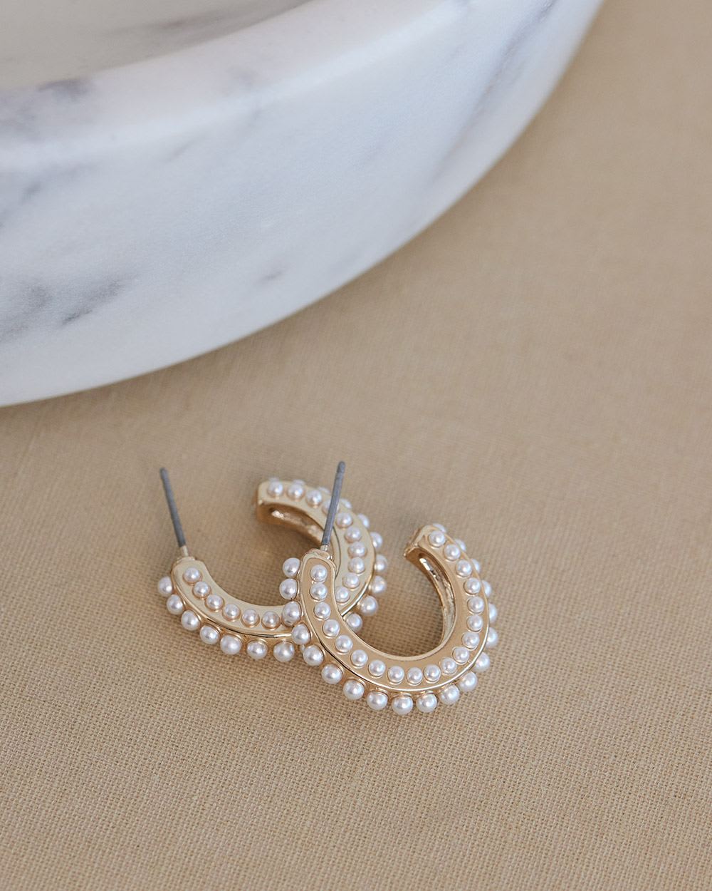 Open Hoops with Pearls