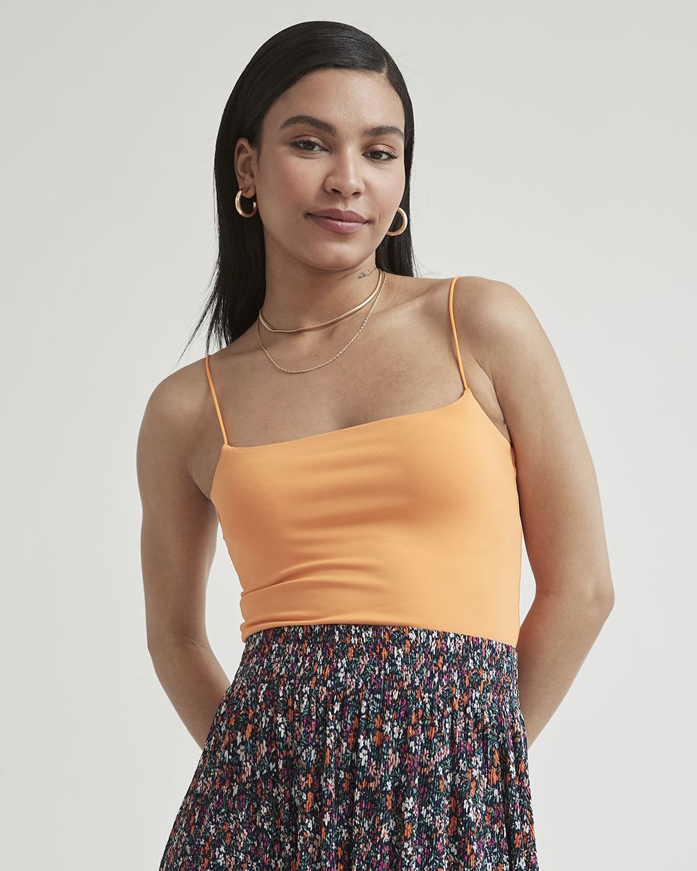 Square-Neck Cropped Cami