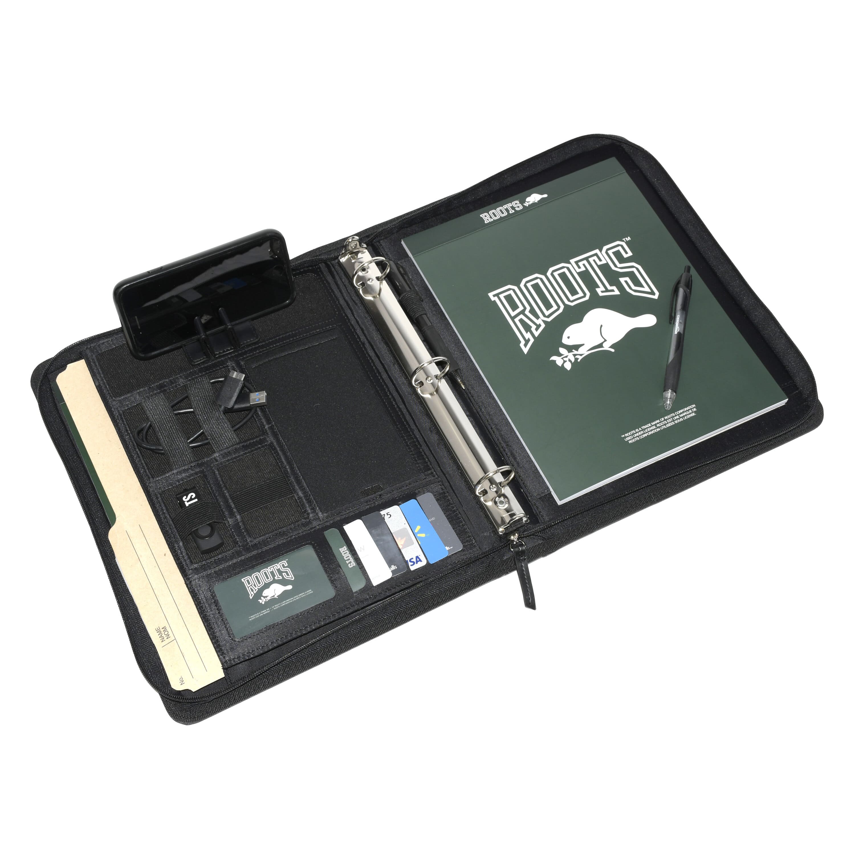 Roots Zip Around Padfolio with Handle