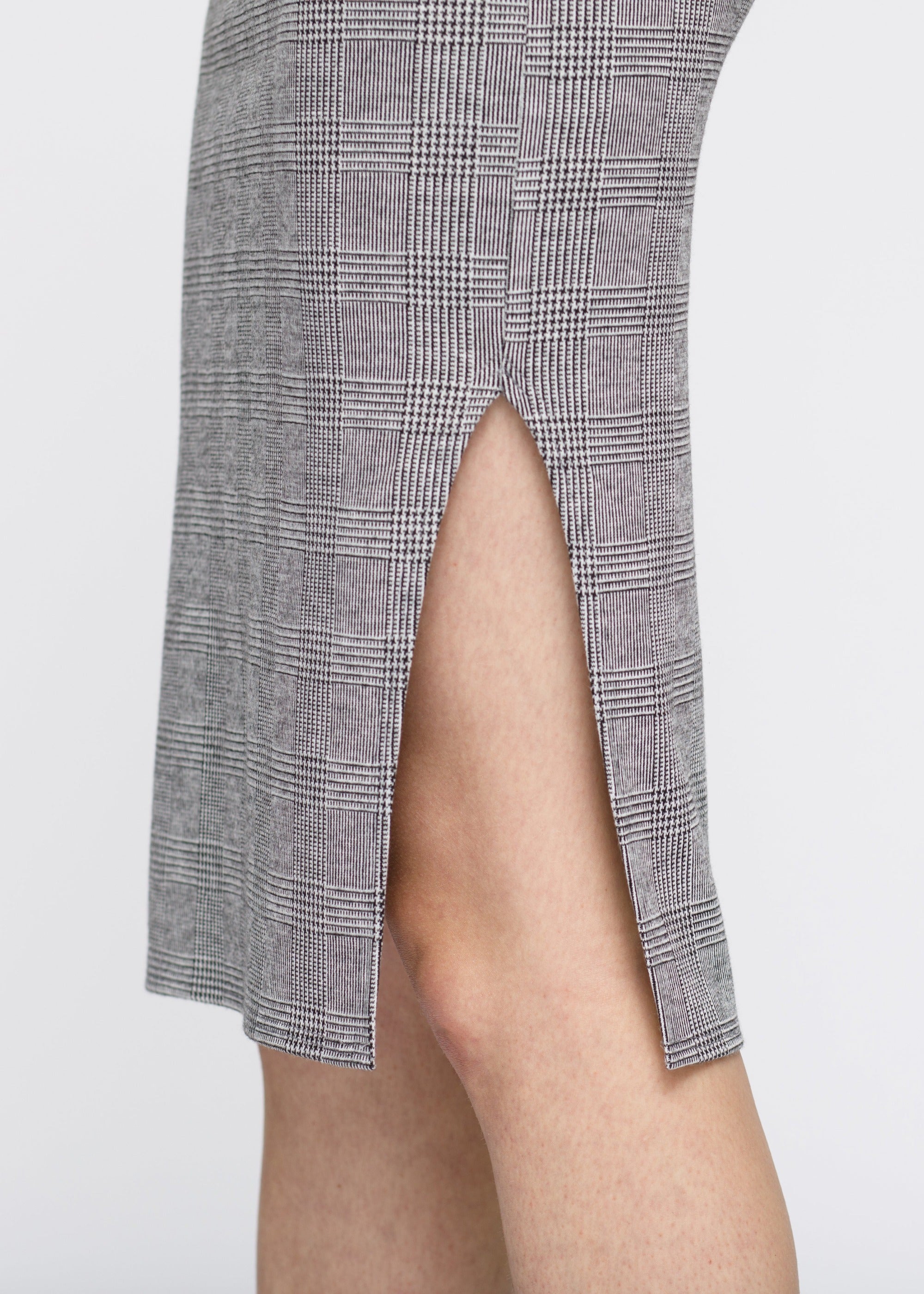 Nurode Glen Plaid Off Shoulder Criss Cross Dress