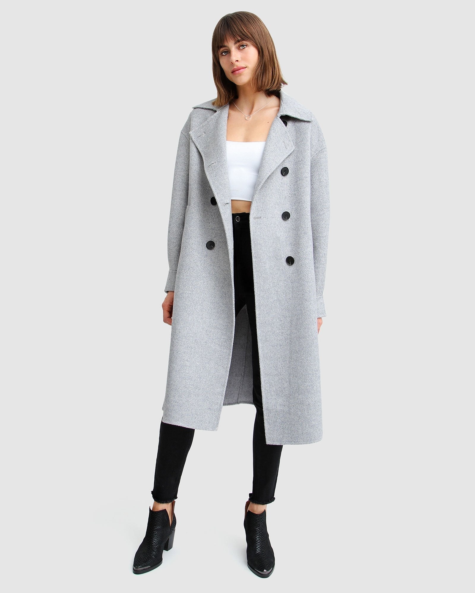 Belle & Bloom Dream Lover Loose Fit Wool Blend Coat