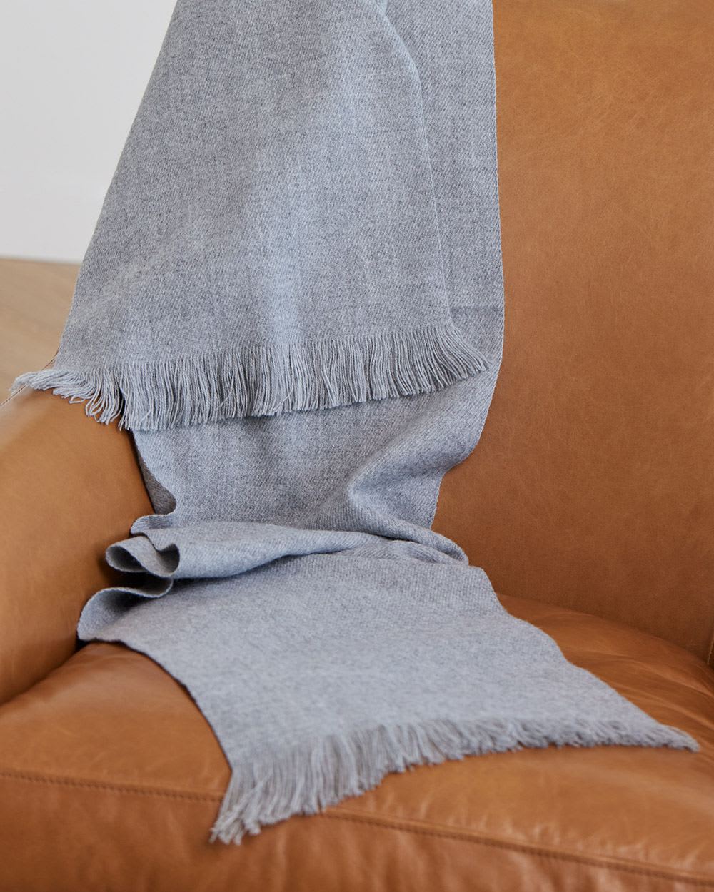 Solid Scarf with Fringes