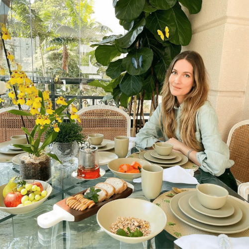 Oxford Unni Olive 20 Pieces Dinnerware Set Service for 4 - Satin Effect