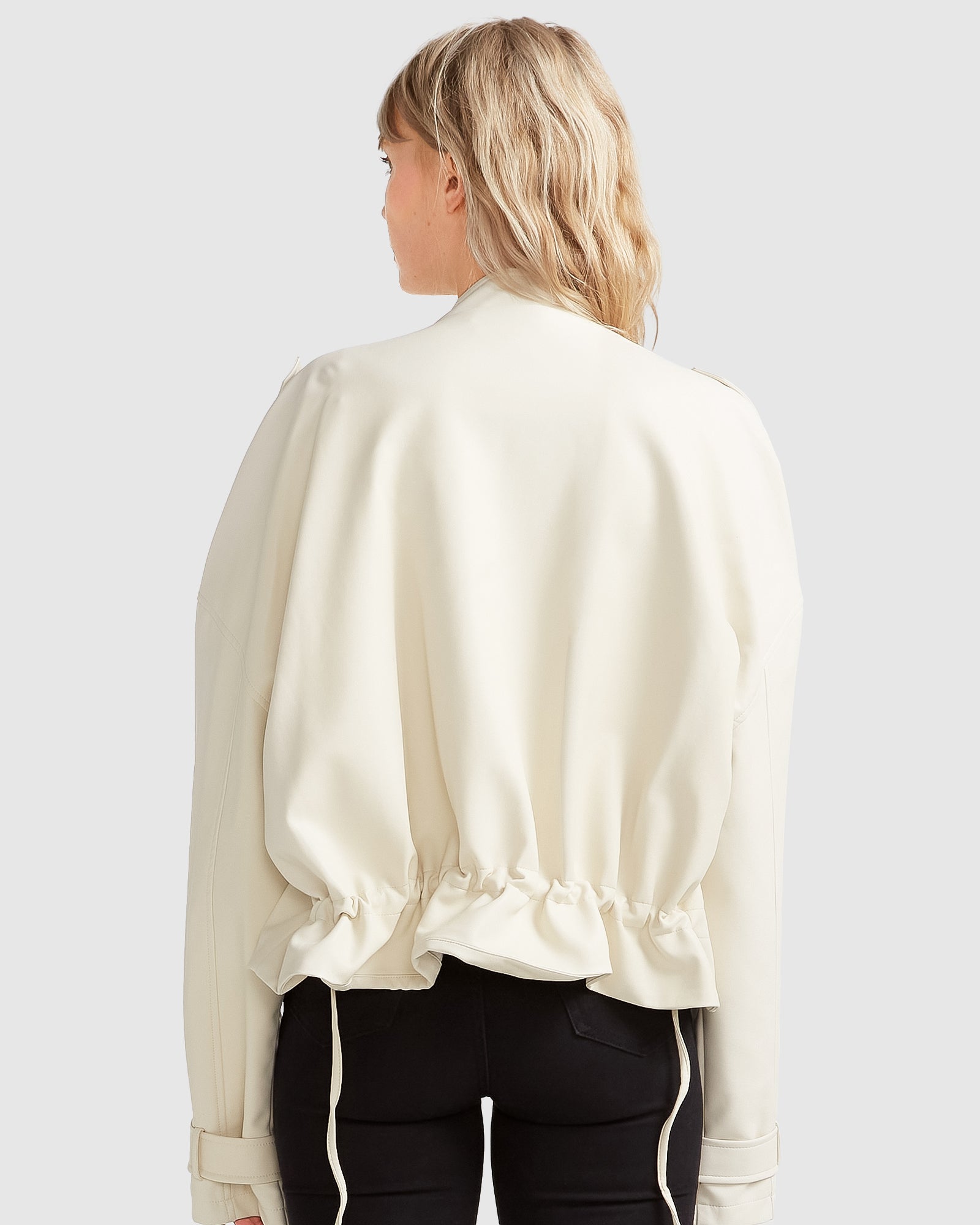Belle & Bloom Reload Draped Leather Look Jacket