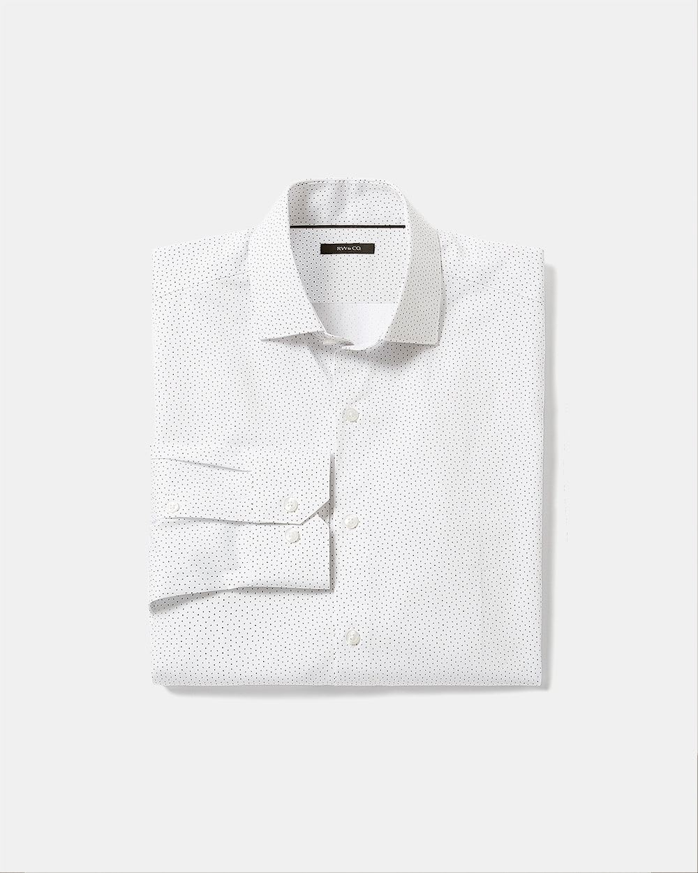 Slim Fit Micro Geo Print Dress Shirt