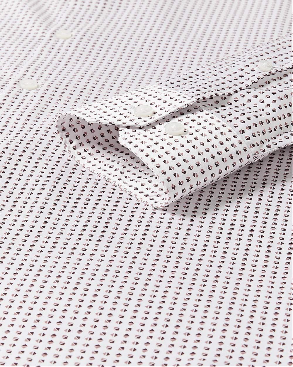 Tailored-Fit Dress Shirt with Micro Geo Print