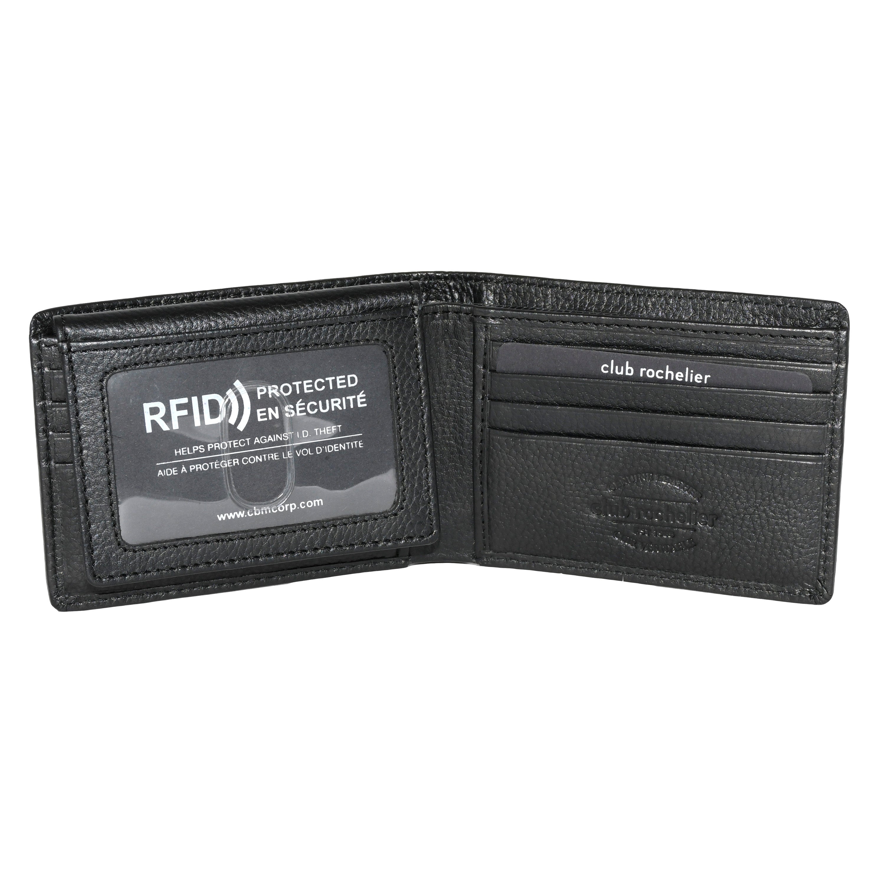 Club Rochelier Men's Slimfold Wallet with Removable ID