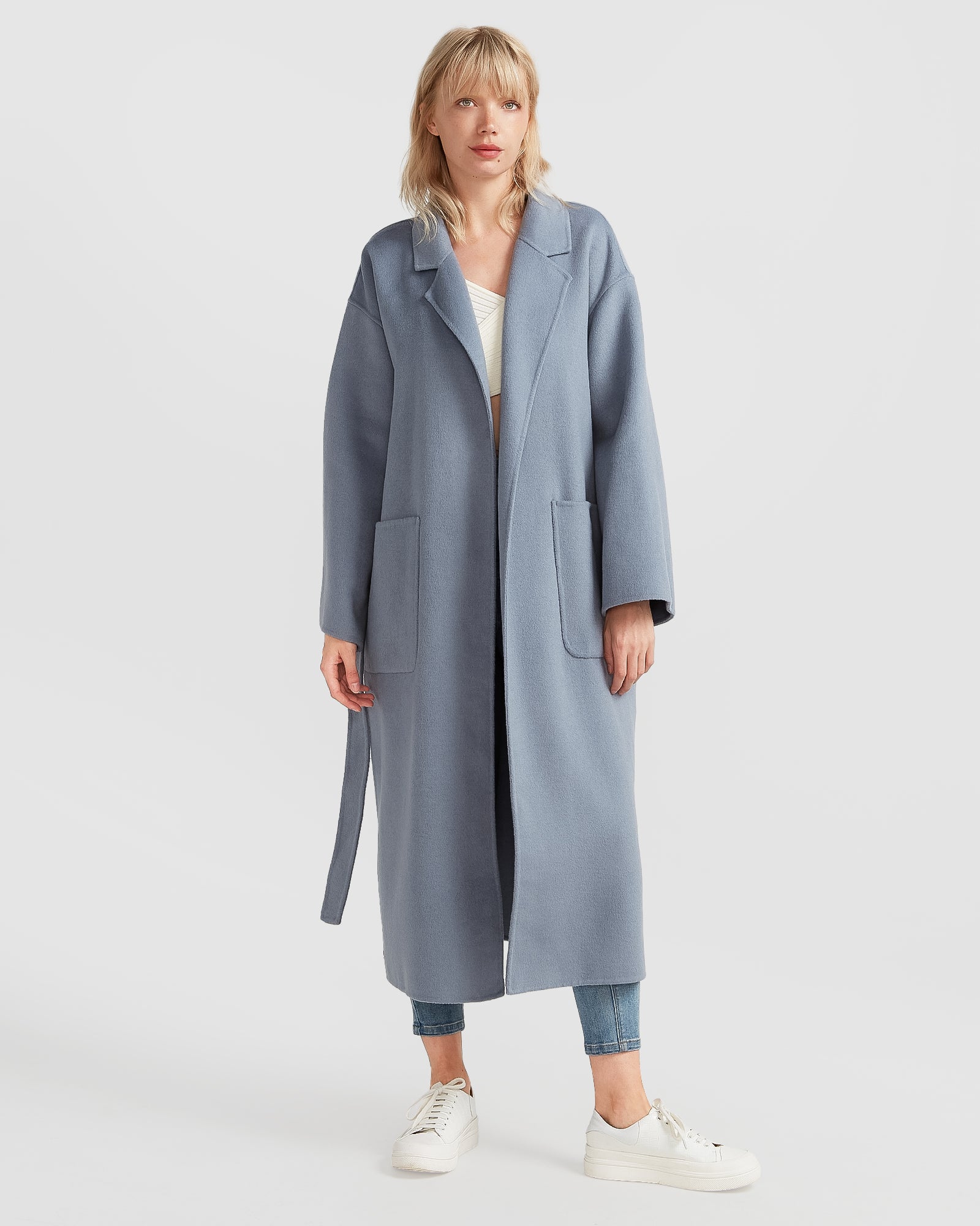 Belle & Bloom Wide Awake Split Hem Overcoat