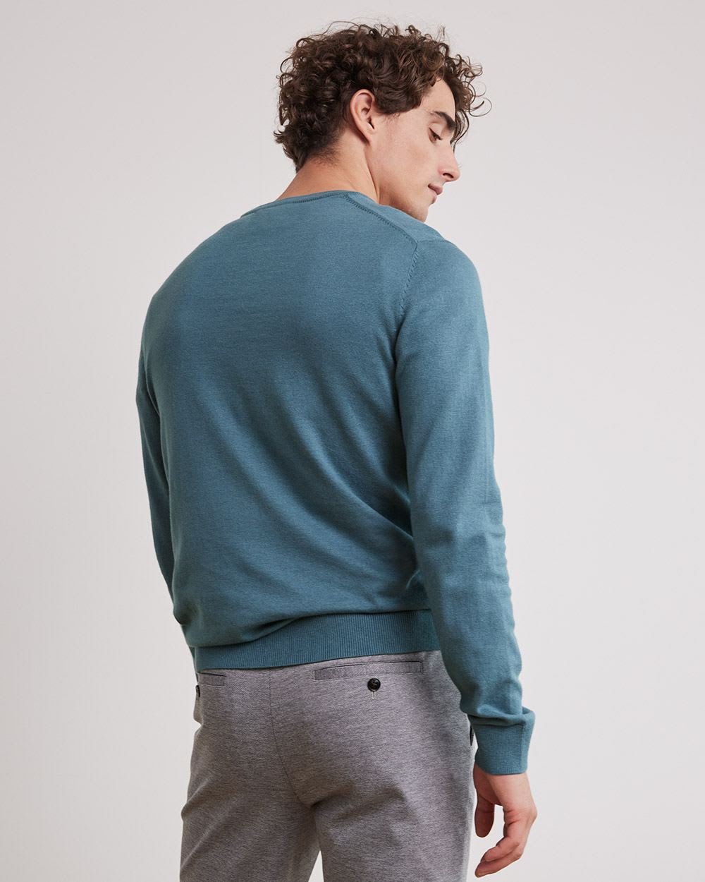 Solid Crew-Neck Sweater