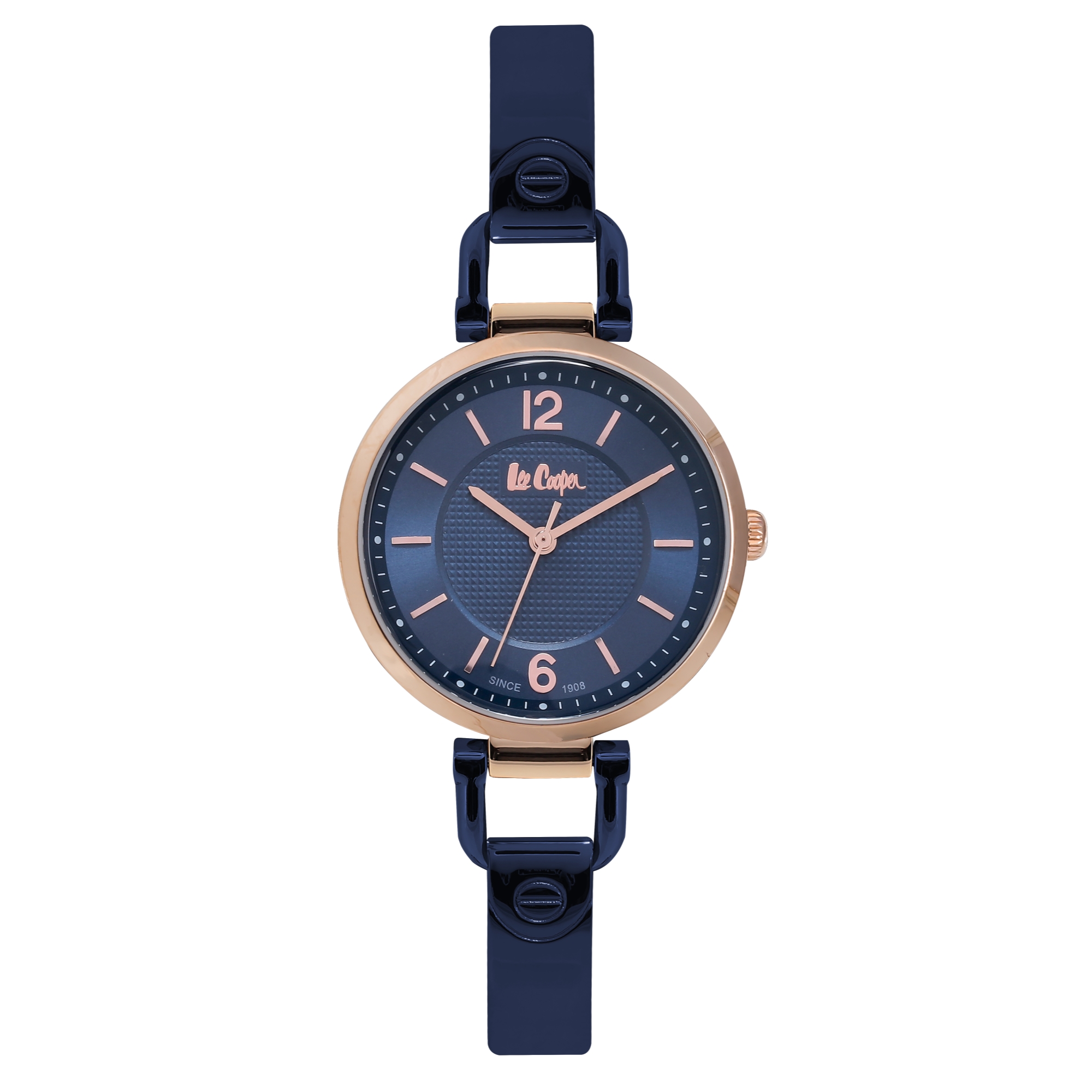 LEE COOPER-Women's Rose Gold 32mm watch w/Blue Dial