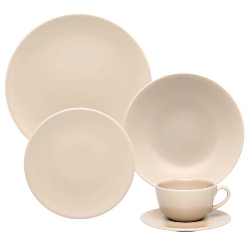Oxford Unni Merengue 20 Pieces Dinnerware Set Service for 4 - Satin Effect