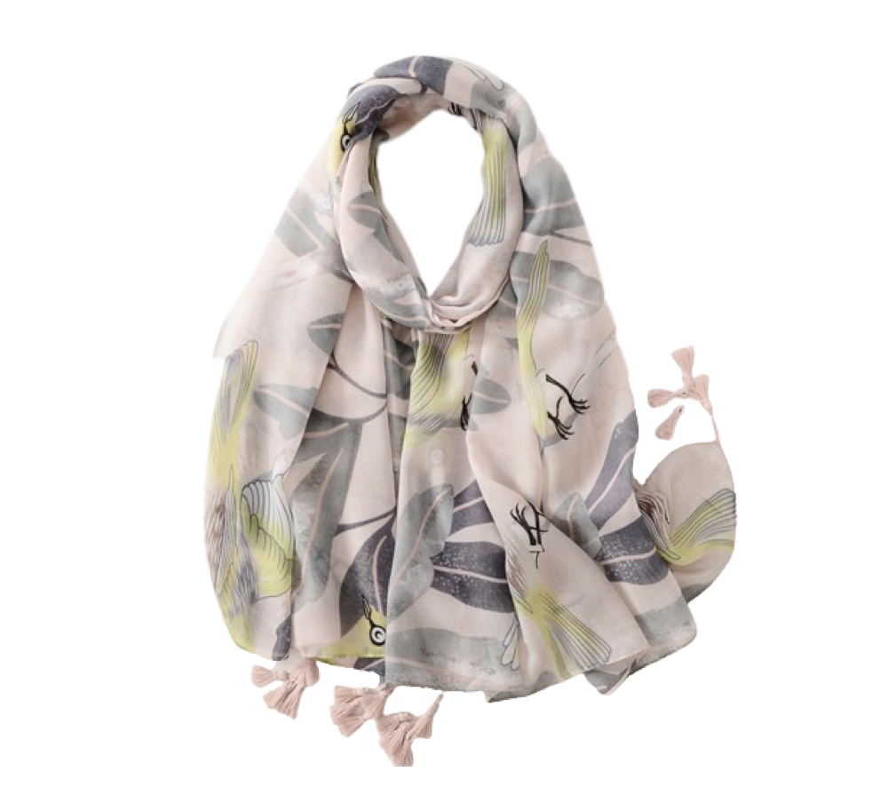 Light Pink Bird Scarf - Don't AsK