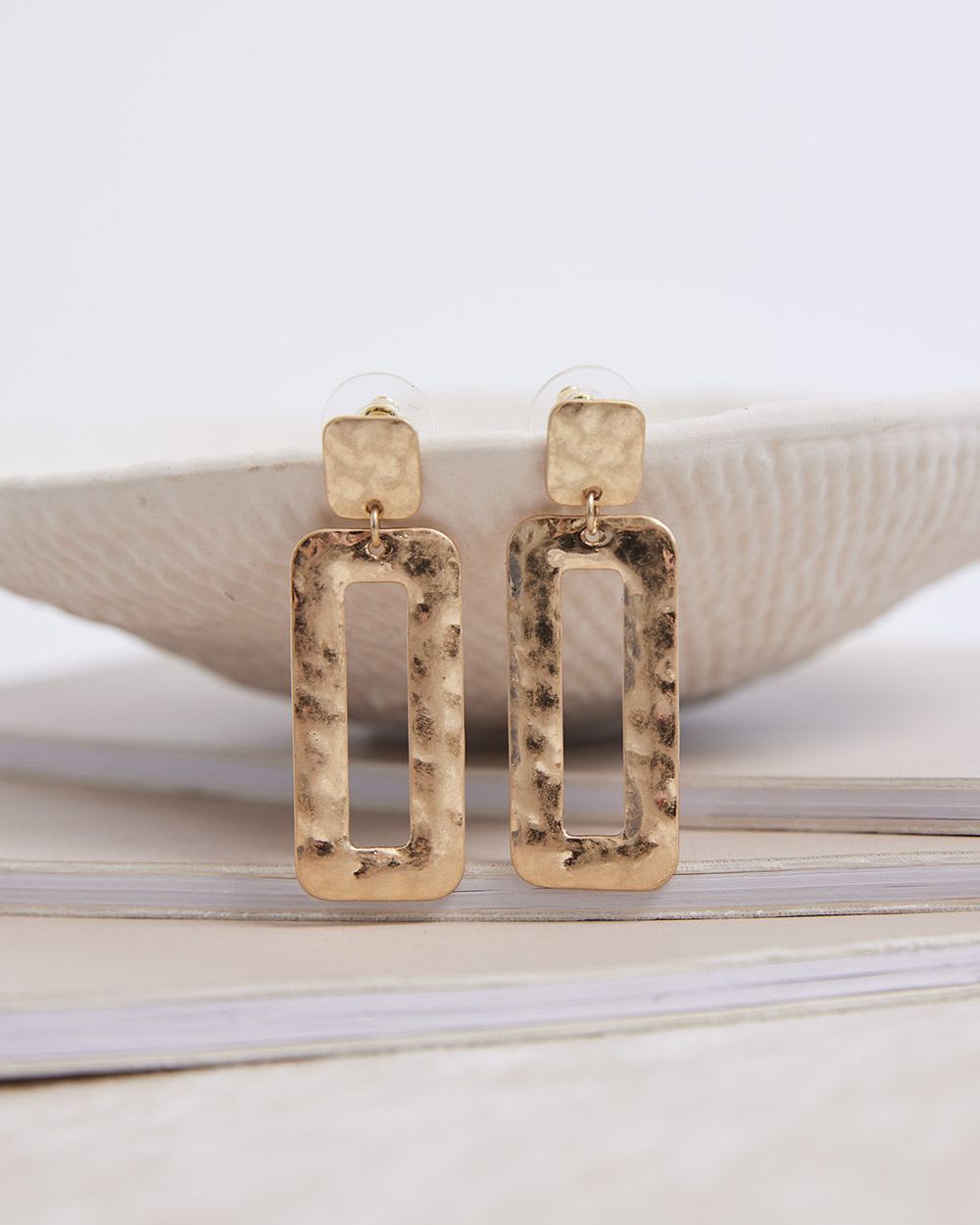 Statement Golden Pendant Earrings