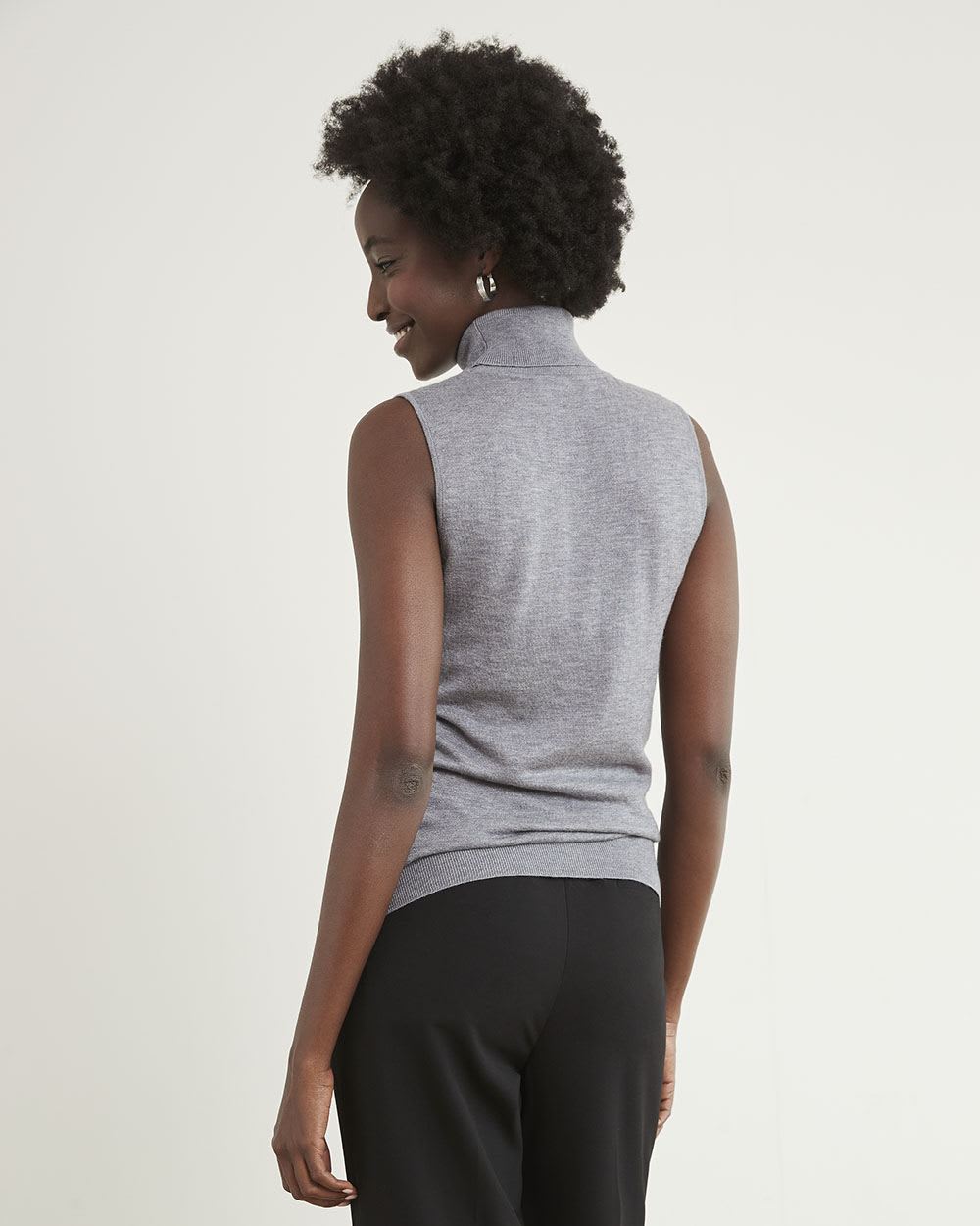 Sleeveless Turtleneck Sweater