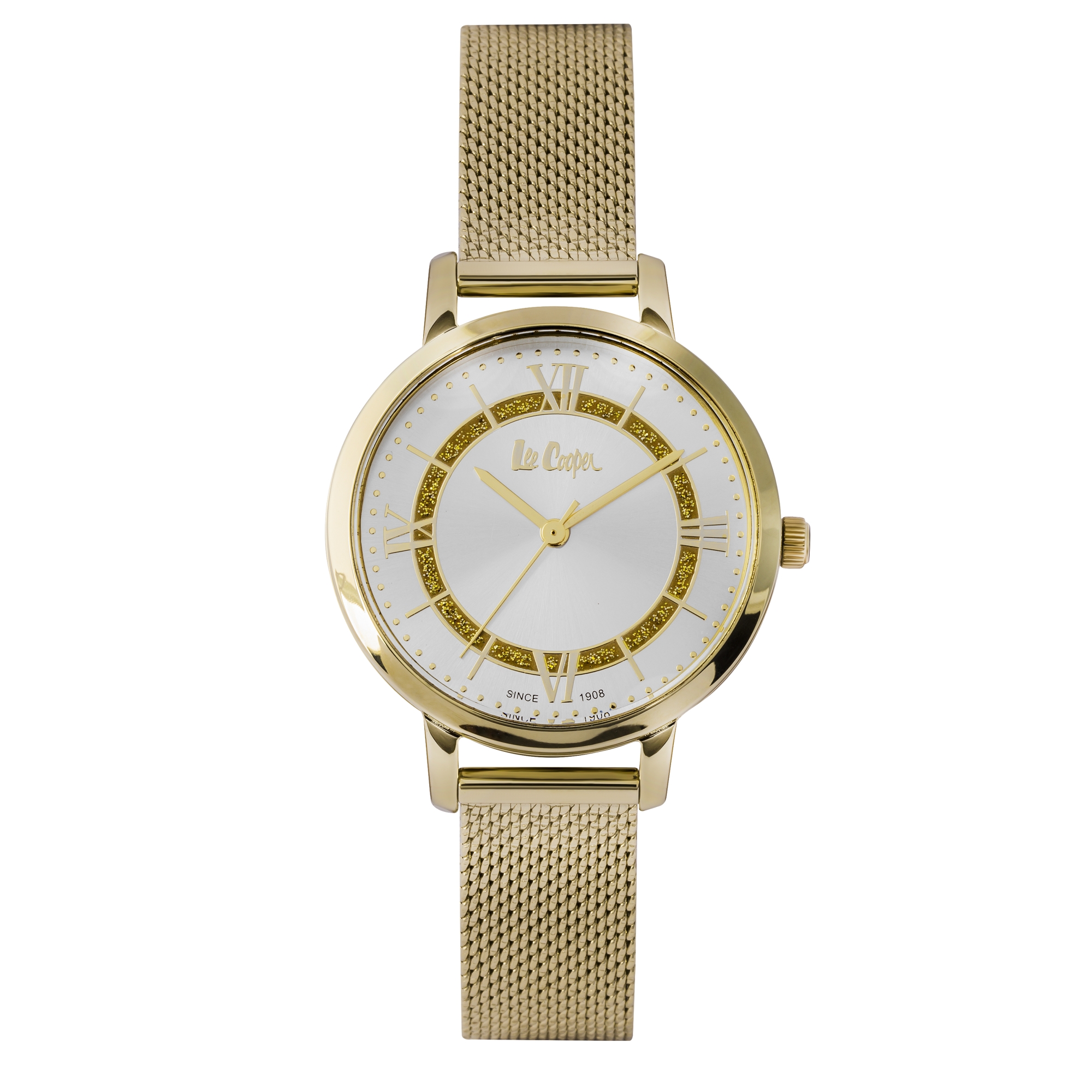 LEE COOPER-Women's Gold 35mm watch w/Silver Dial