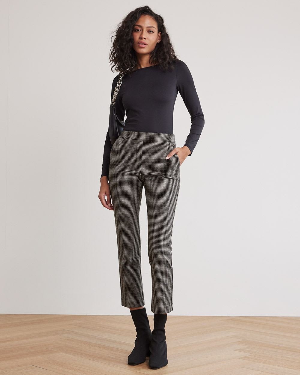 Long-Sleeve Boat-Neck Top