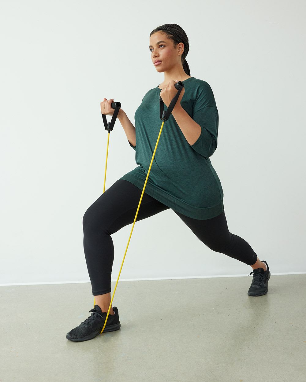 Long-Sleeve Crew-Neck Tunic, Dry Lux Hyba