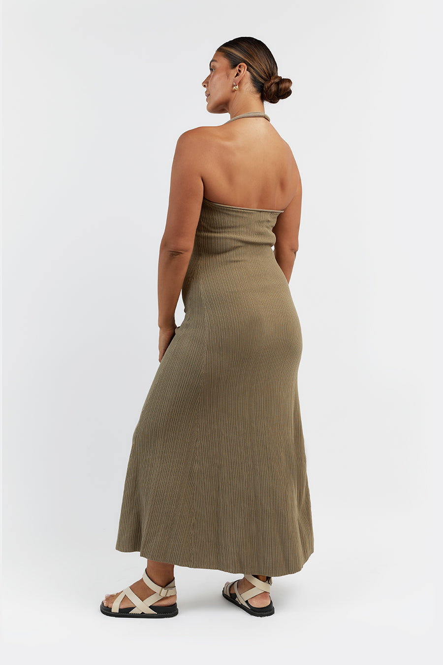 EDDISON MOSS KNIT MIDI DRESS