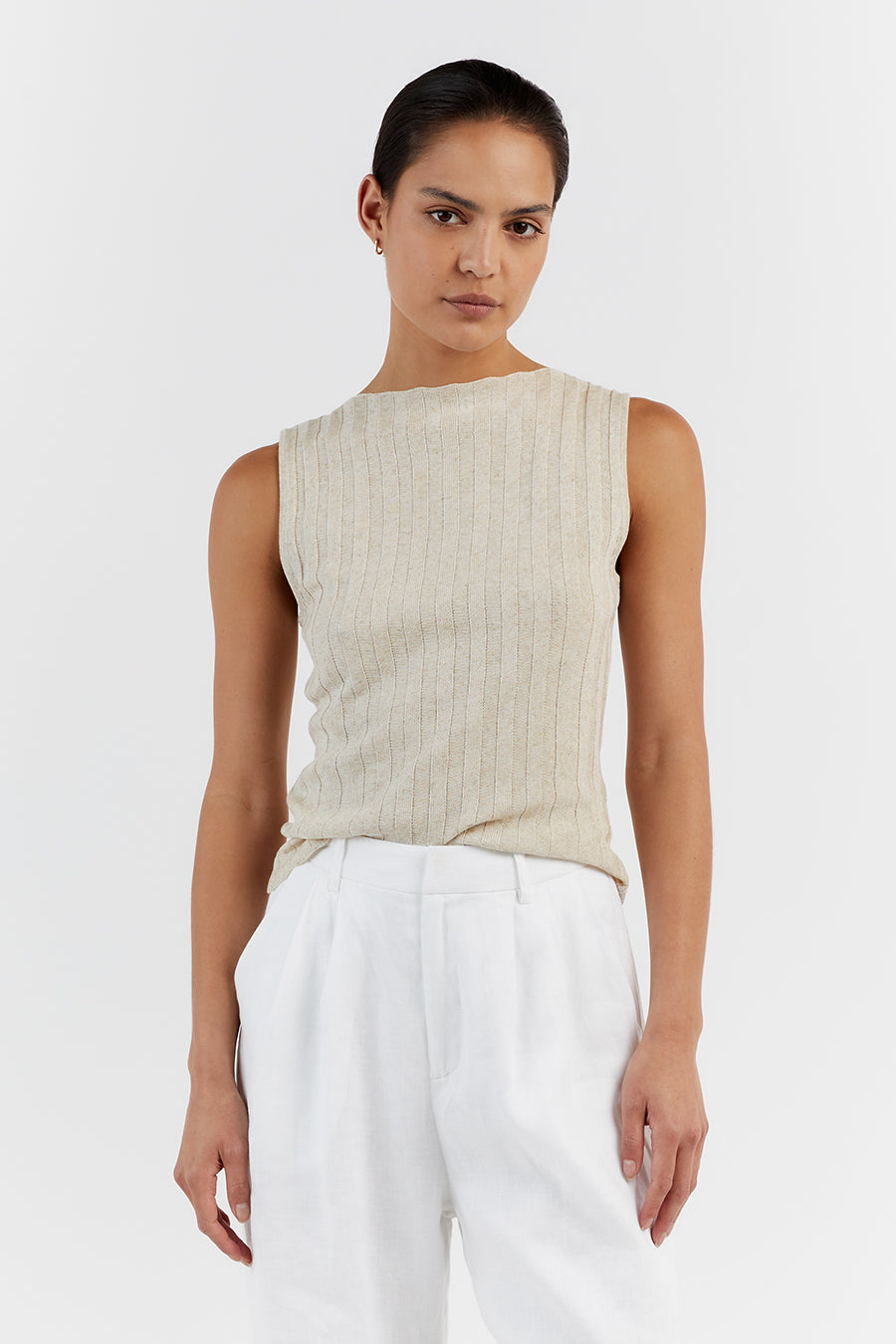 GOLDIE NATURAL BOAT NECK TANK